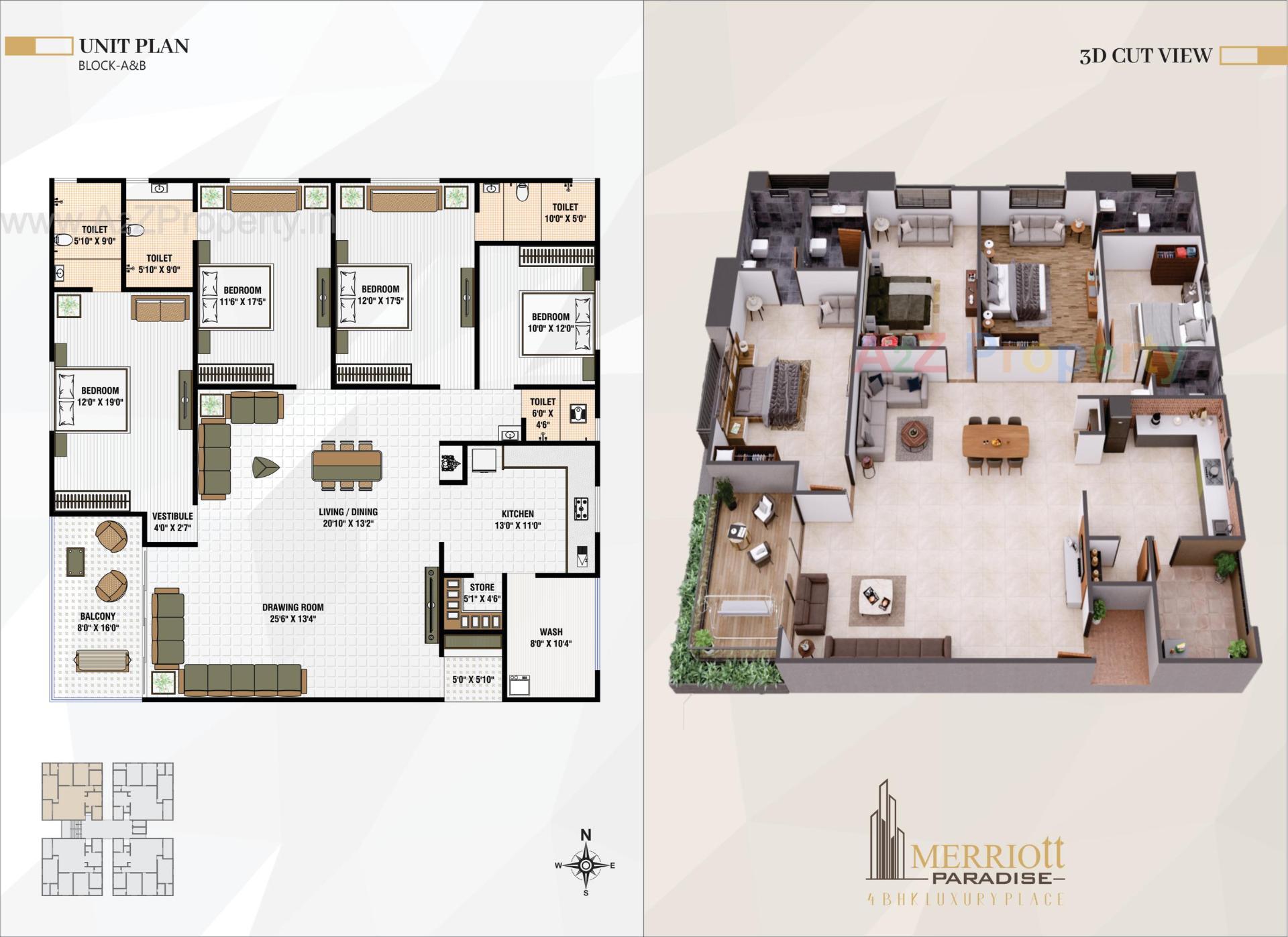 Layout of real estate project Merriott Paradise located at Nikol, Ahmedabad, Gujarat