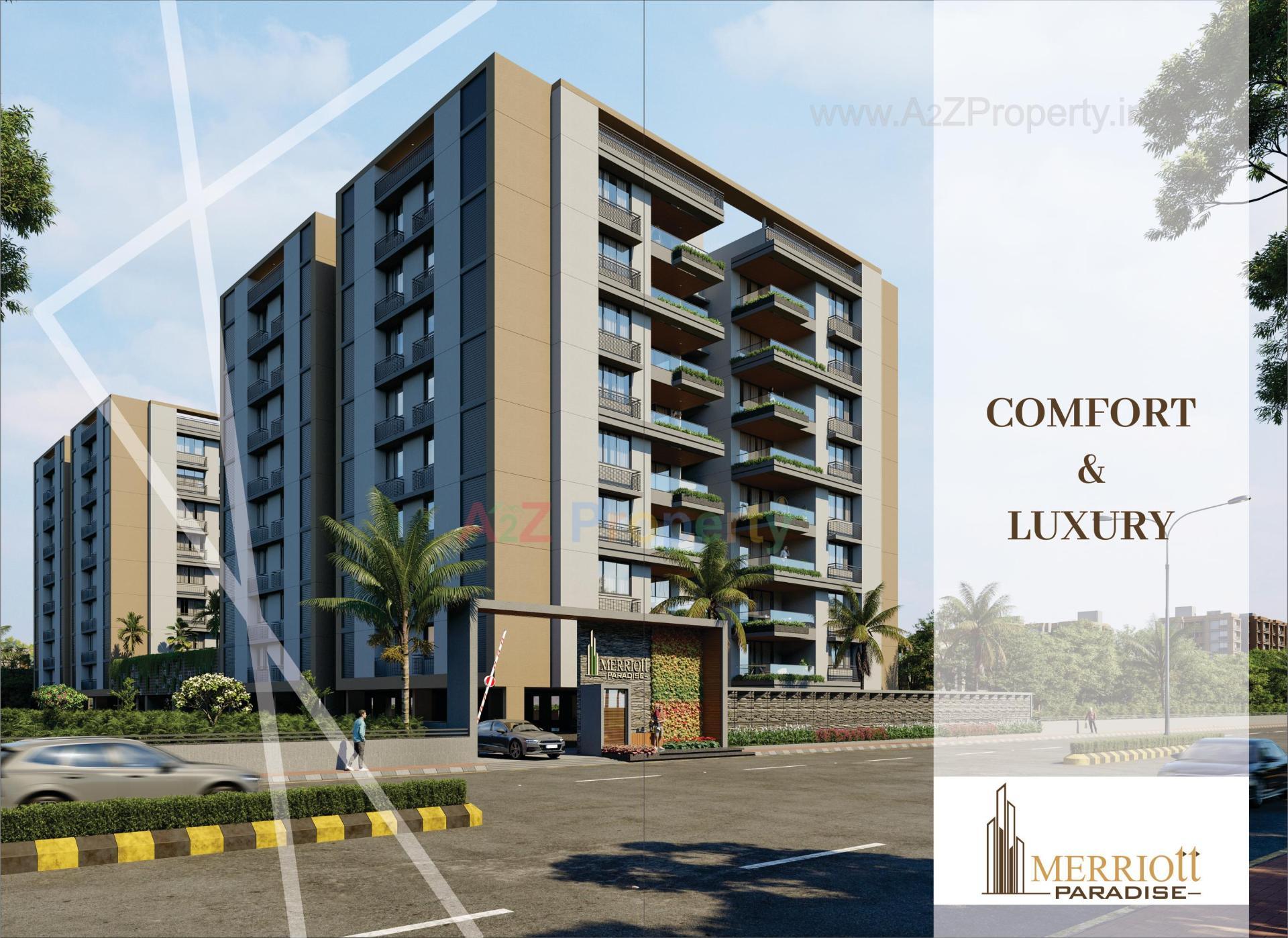 3D Elevation of real estate project Merriott Paradise located at Nikol, Ahmedabad, Gujarat