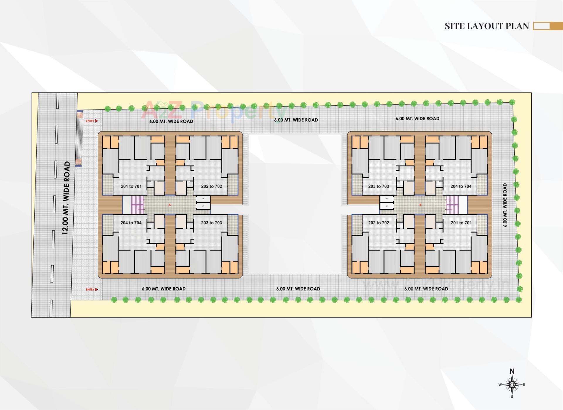 Layout of real estate project Merriott Paradise located at Nikol, Ahmedabad, Gujarat