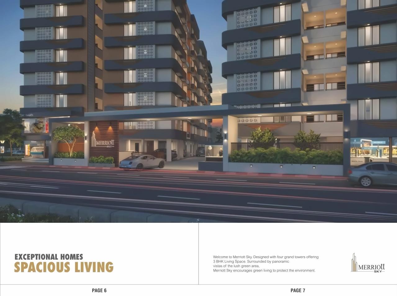 3D Elevation of real estate project Merriott Sky located at Nikol, Ahmedabad, Gujarat