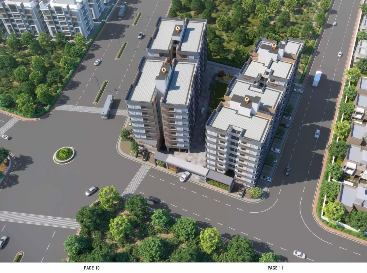 3D Elevation of real estate project Merriott Sky located at Nikol, Ahmedabad, Gujarat