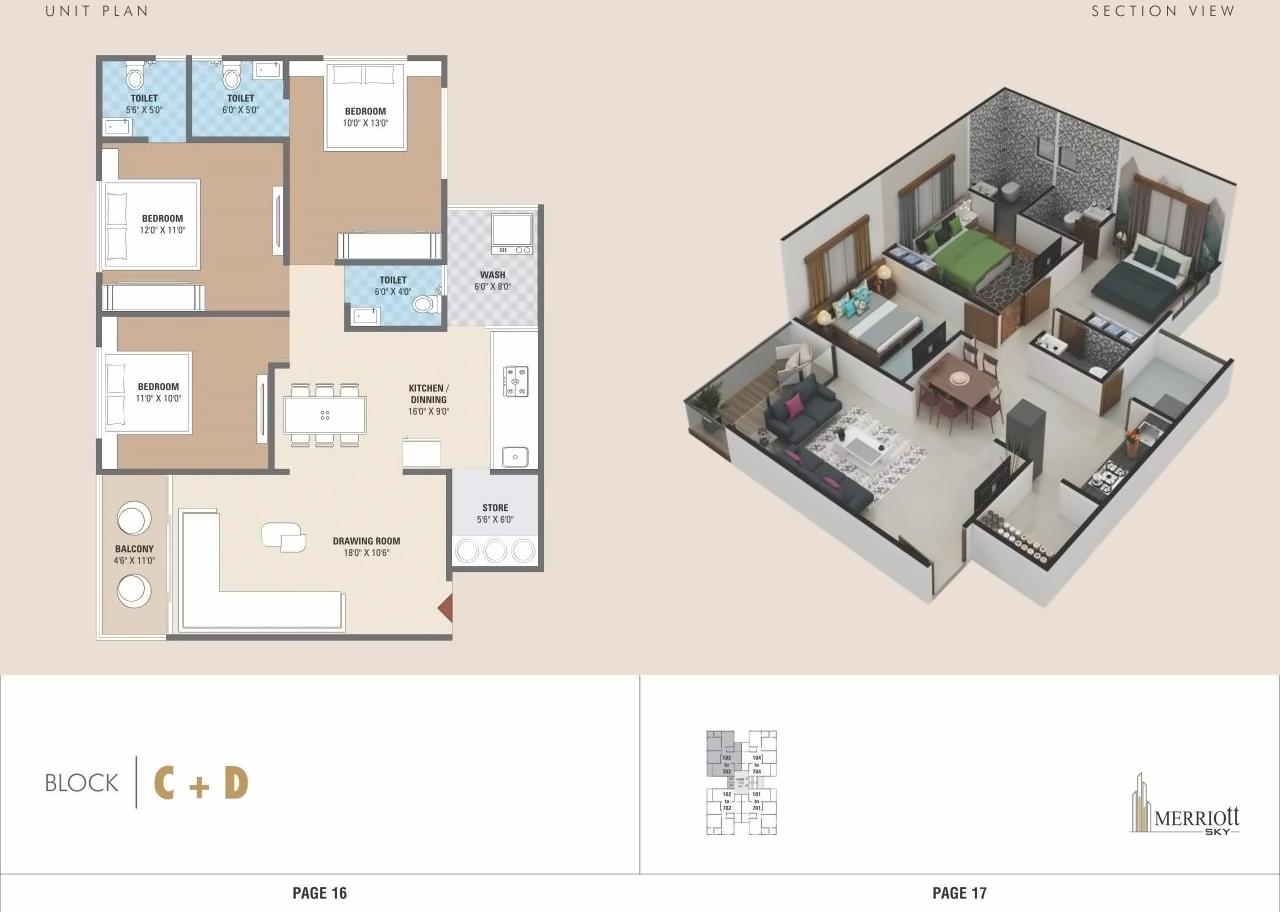 Layout of real estate project Merriott Sky located at Nikol, Ahmedabad, Gujarat
