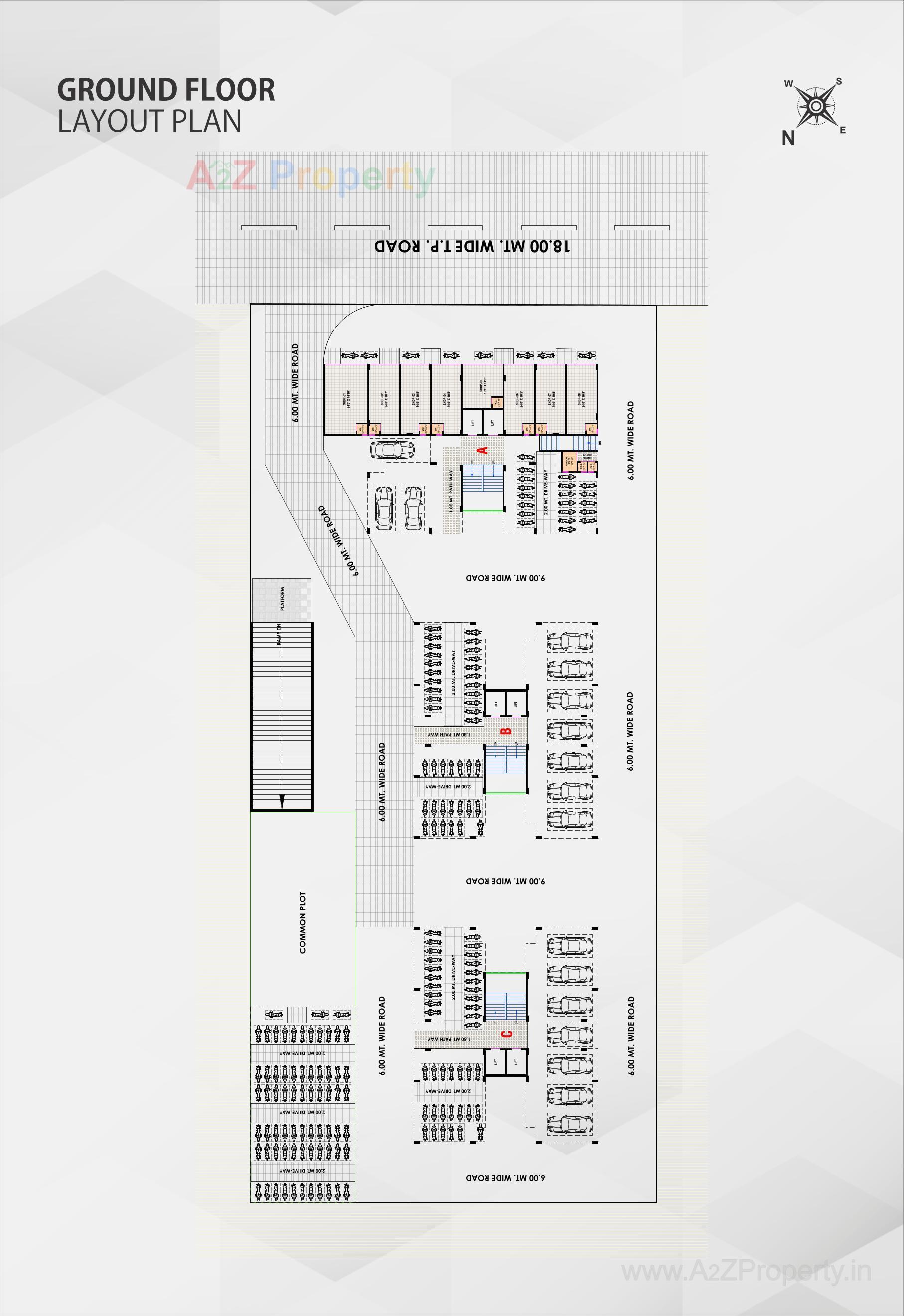 Layout of real estate project Merriott Town located at Nikol, Ahmedabad, Gujarat