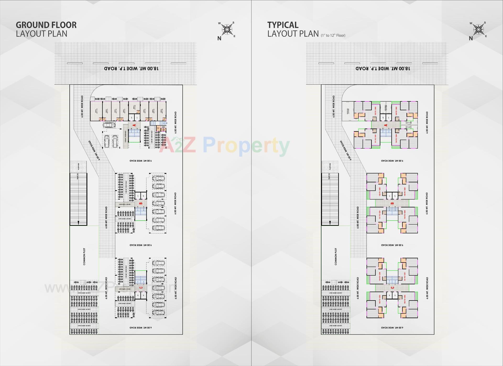 Layout of real estate project Merriott Town located at Nikol, Ahmedabad, Gujarat