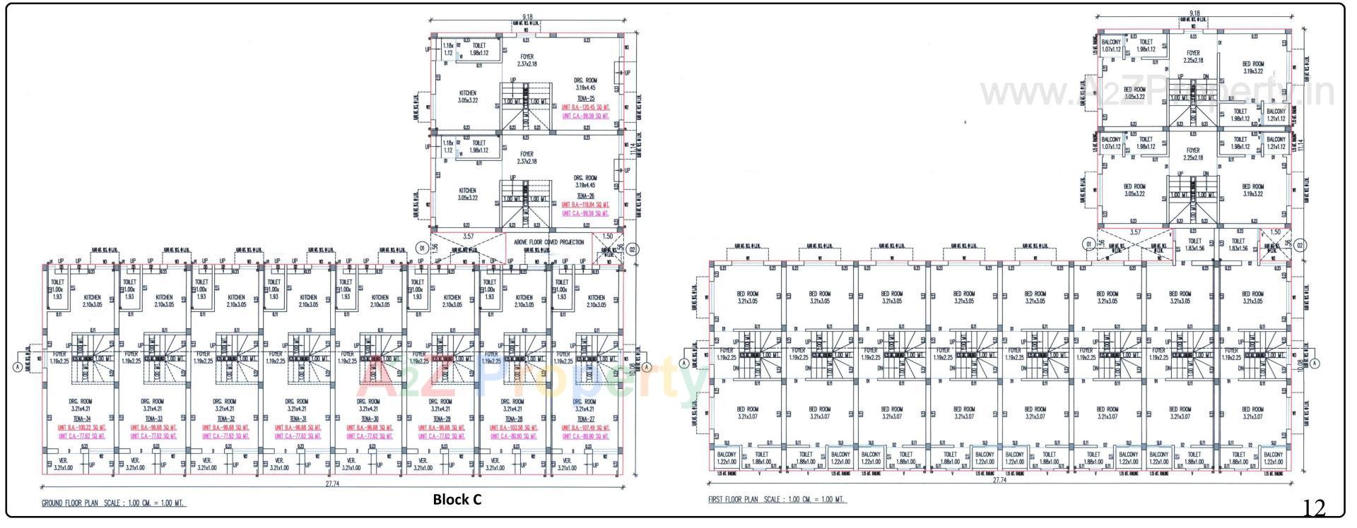 Layout of real estate project Mivaan Gayatri Homes located at Vatva, Ahmedabad, Gujarat
