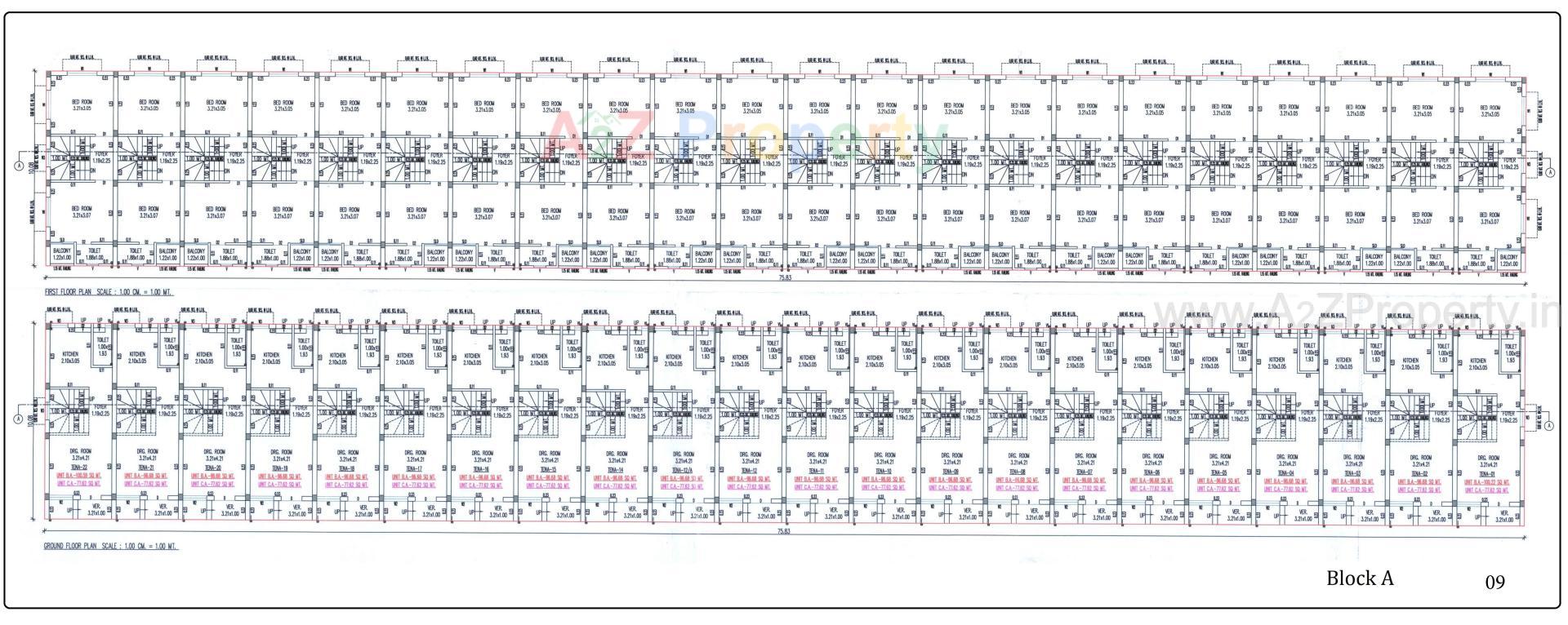 Layout of real estate project Mivaan Gayatri Homes located at Vatva, Ahmedabad, Gujarat