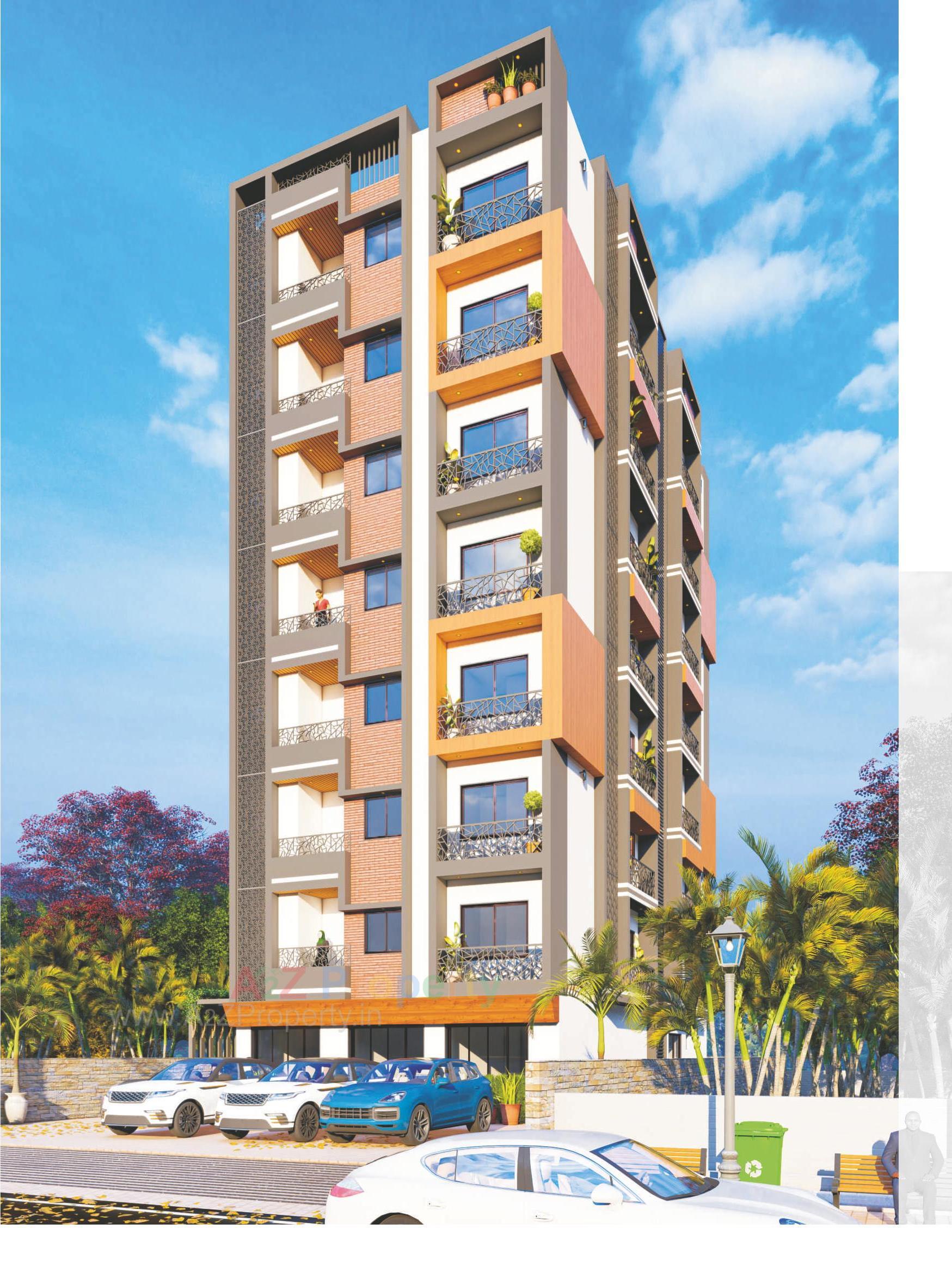 3D Elevation of real estate project Mizra Residency located at Gyaspur, Ahmedabad, Gujarat