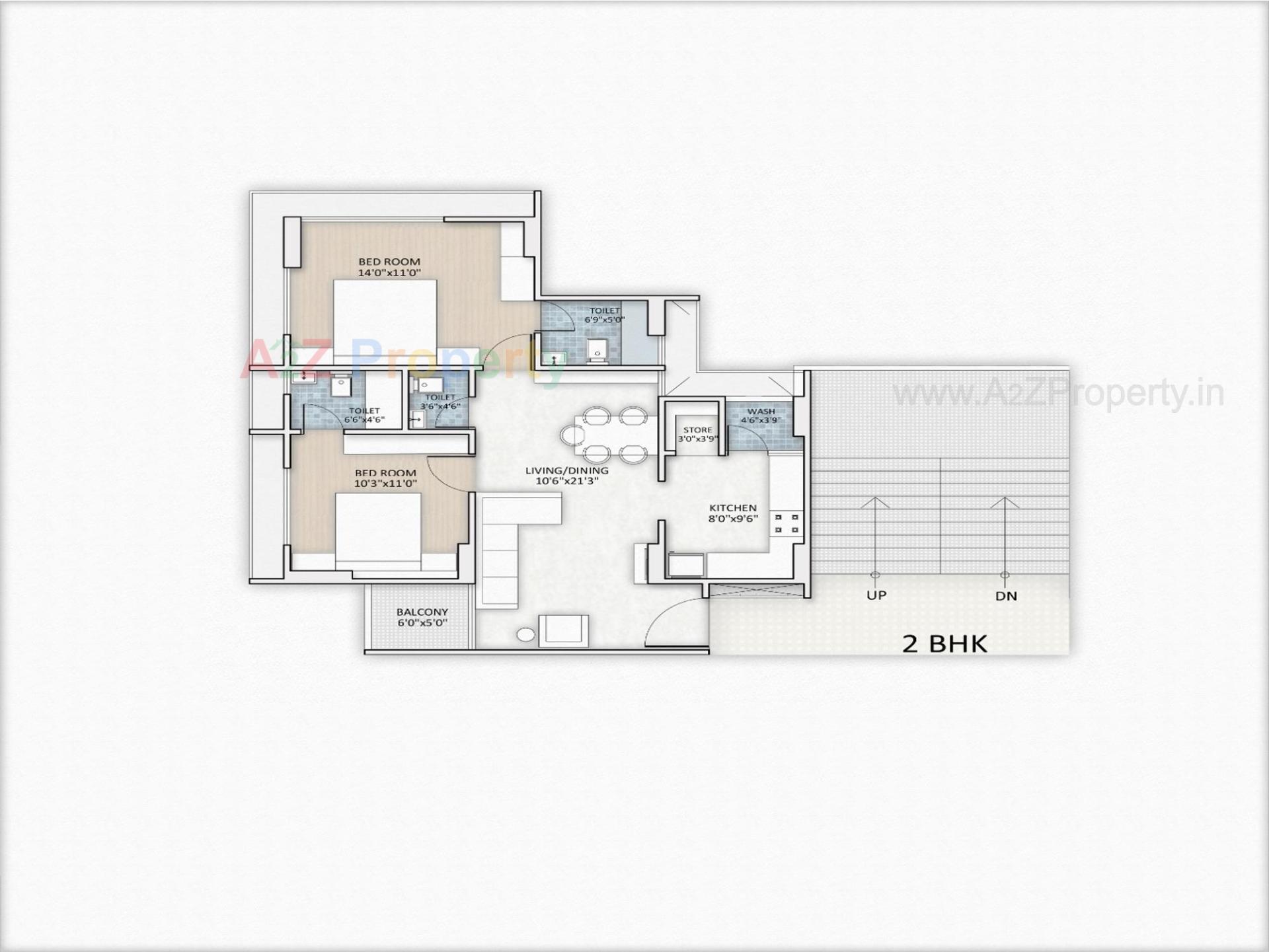 Layout of real estate project Modern Flats located at Paldi, Ahmedabad, Gujarat