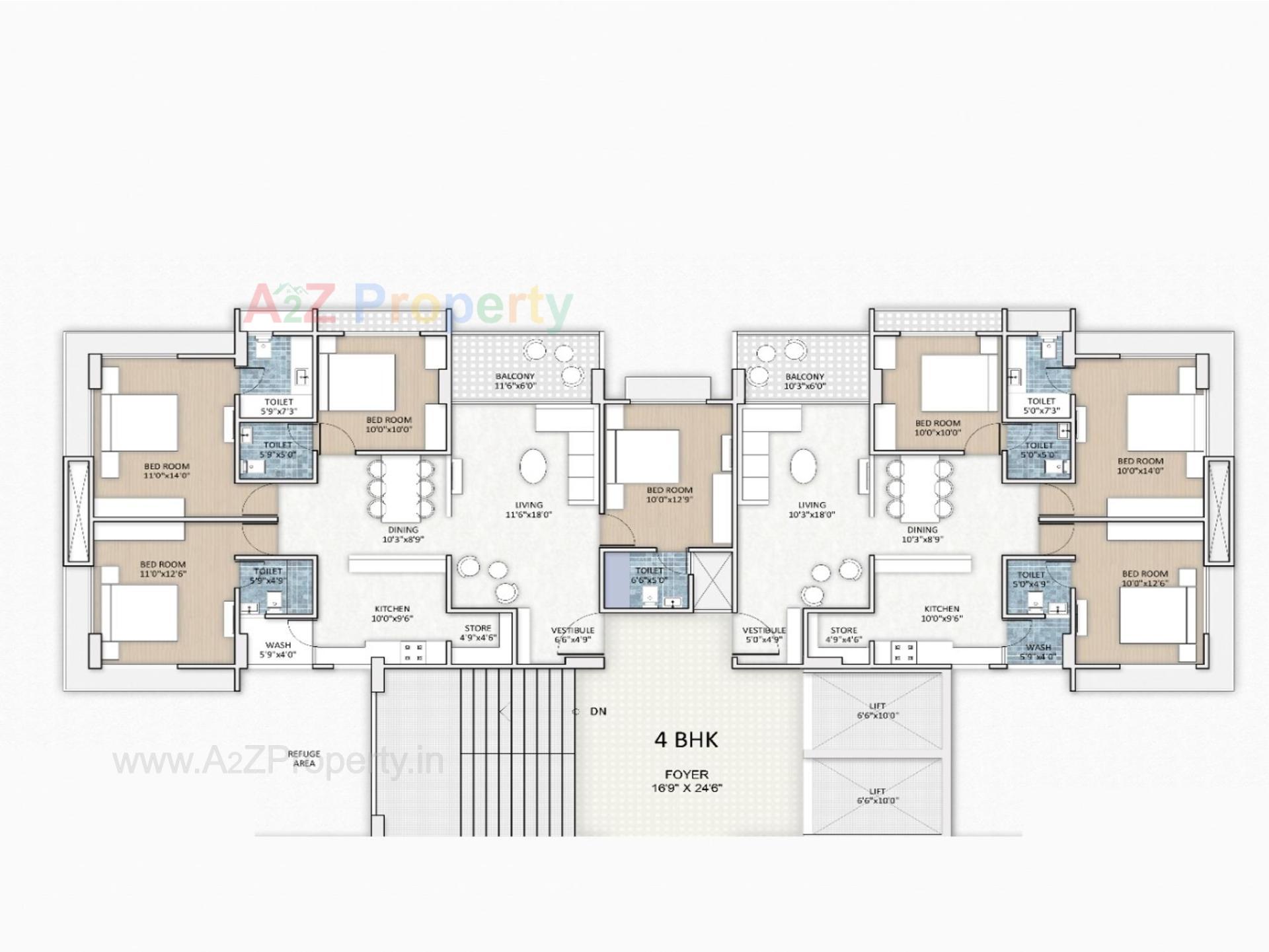 Layout of real estate project Modern Flats located at Paldi, Ahmedabad, Gujarat