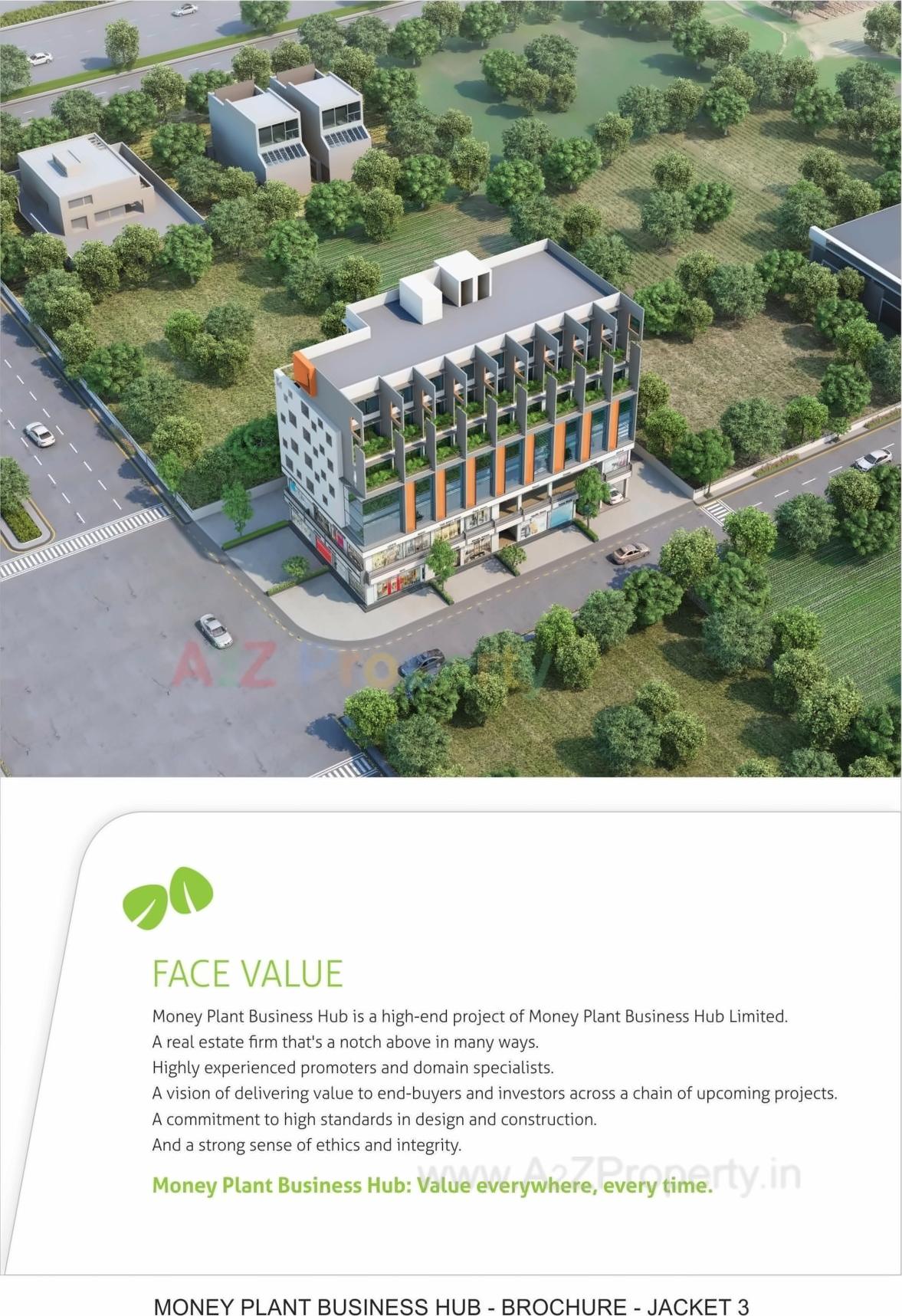 3D Elevation of real estate project Money Plant Business Hub located at Gota, Ahmedabad, Gujarat