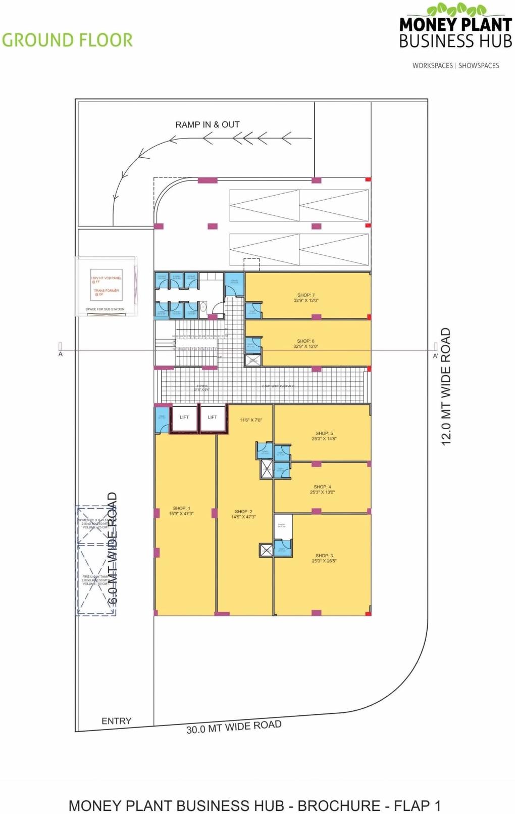 Layout of real estate project Money Plant Business Hub located at Gota, Ahmedabad, Gujarat
