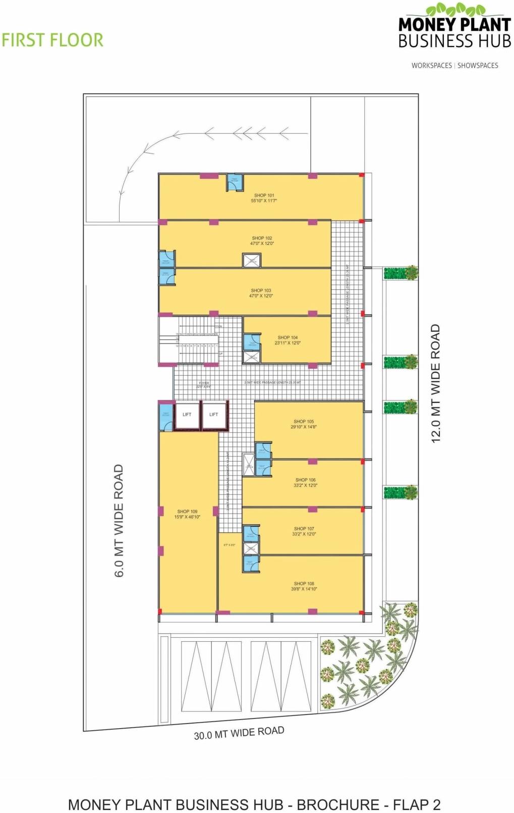 Layout of real estate project Money Plant Business Hub located at Gota, Ahmedabad, Gujarat