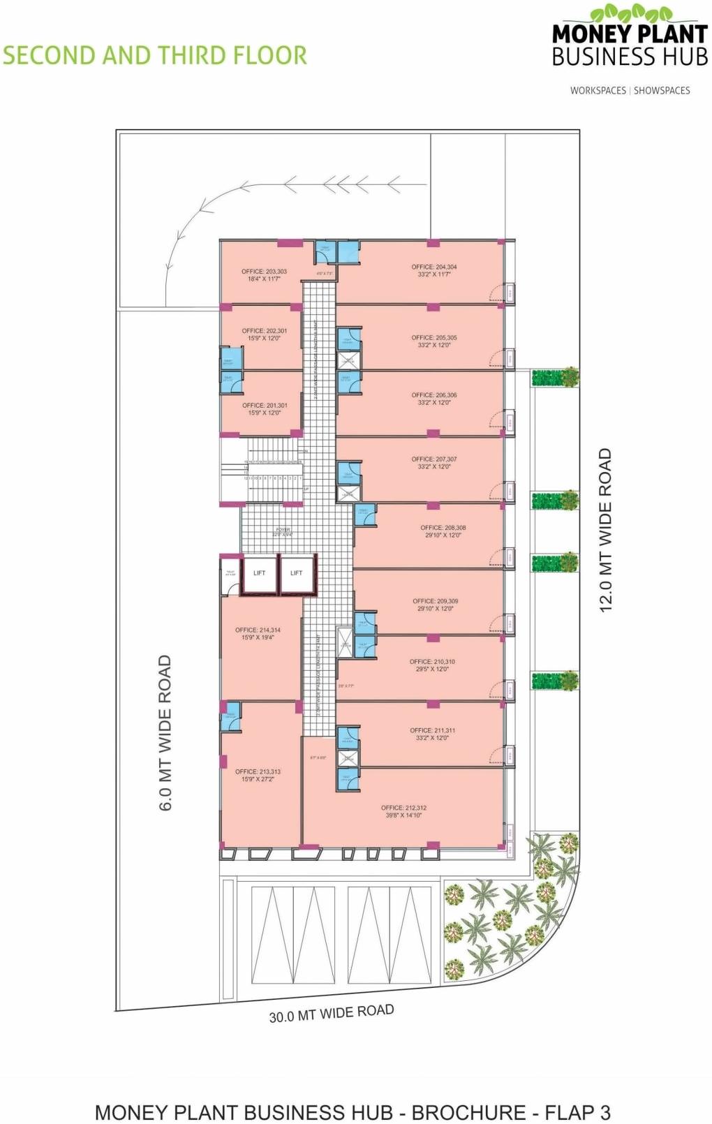 Layout of real estate project Money Plant Business Hub located at Gota, Ahmedabad, Gujarat