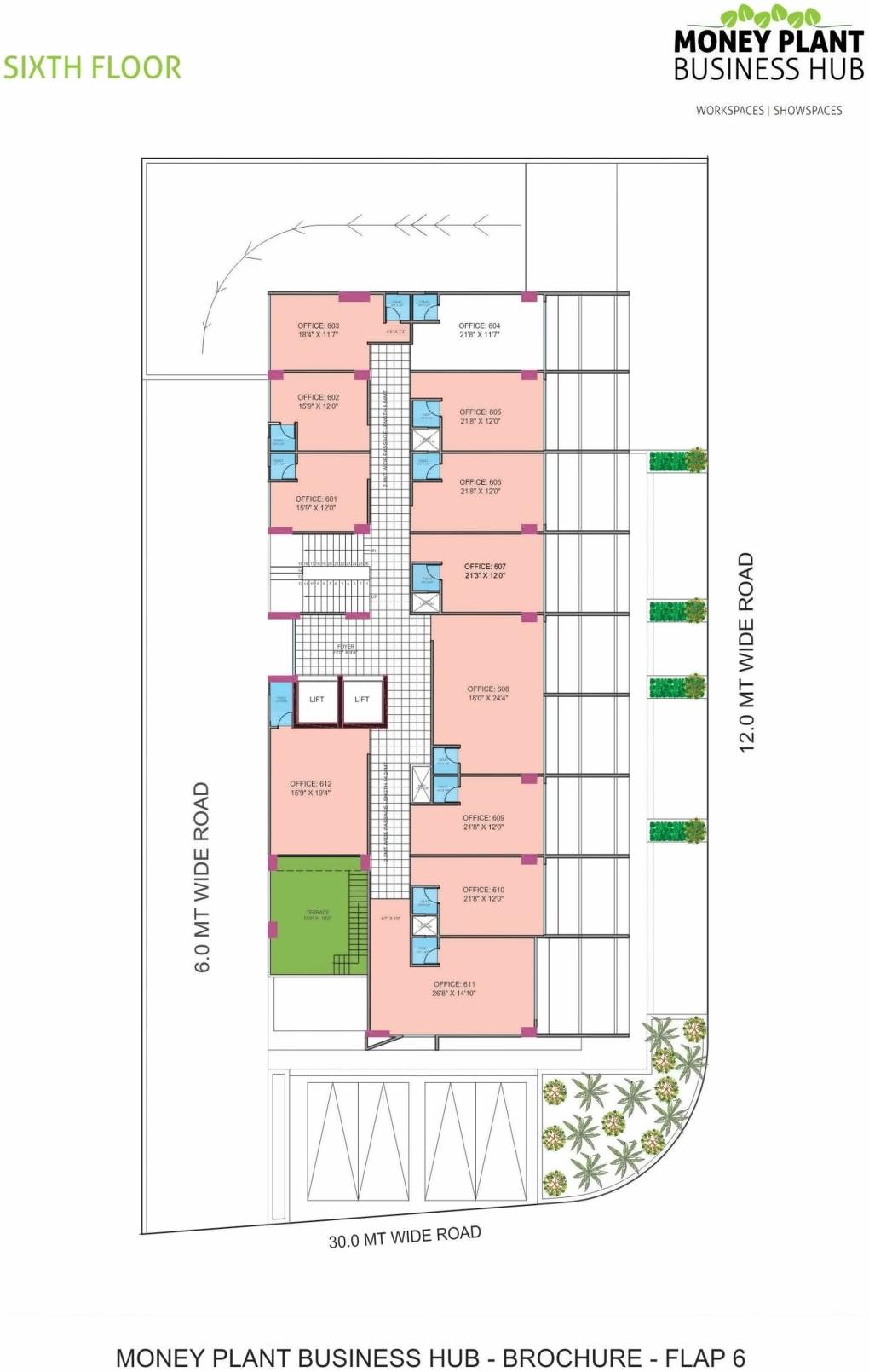 Layout of real estate project Money Plant Business Hub located at Gota, Ahmedabad, Gujarat