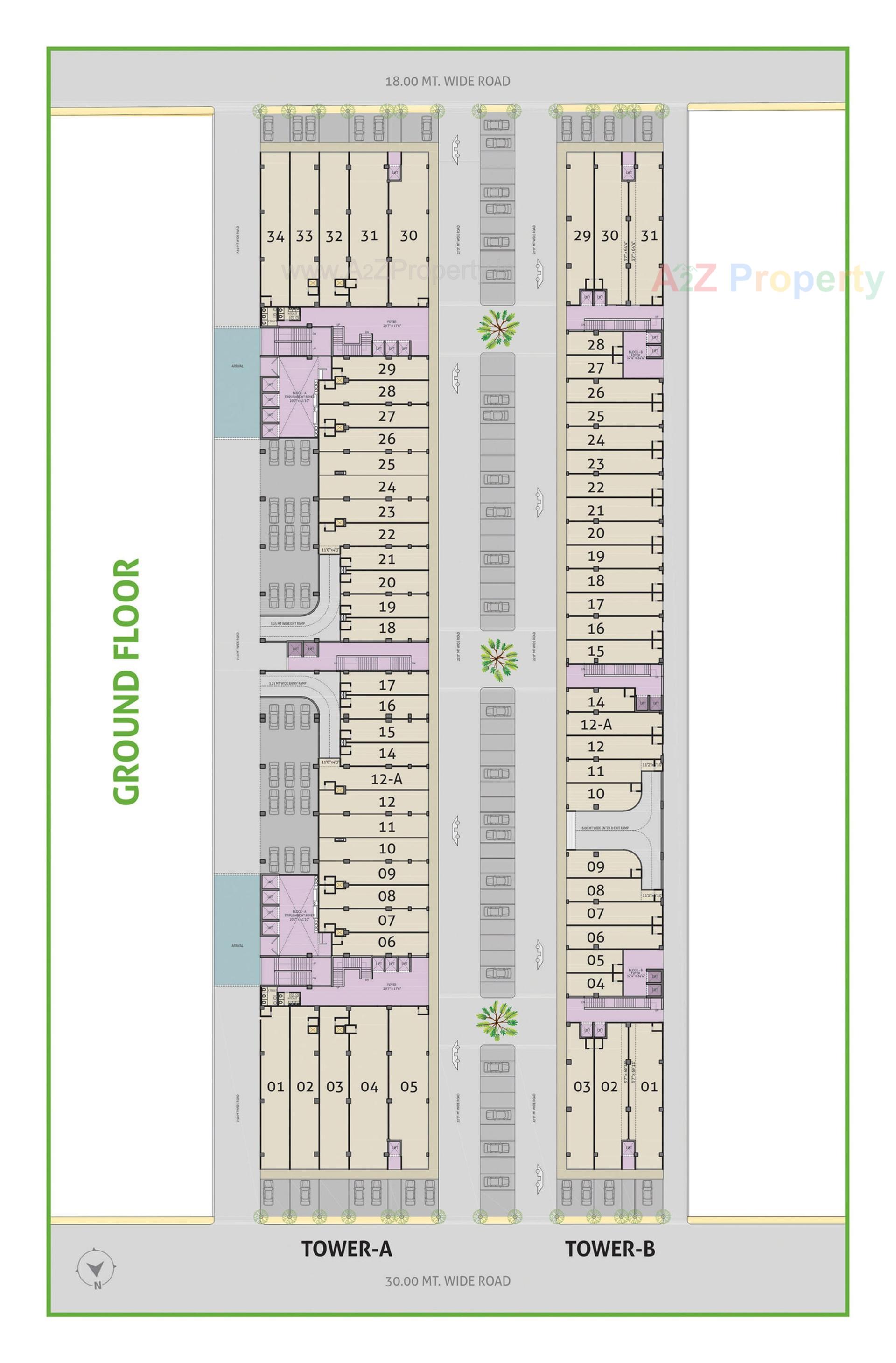 Layout of real estate project Money Plant High Street located at Ahmedabad, Ahmedabad, Gujarat