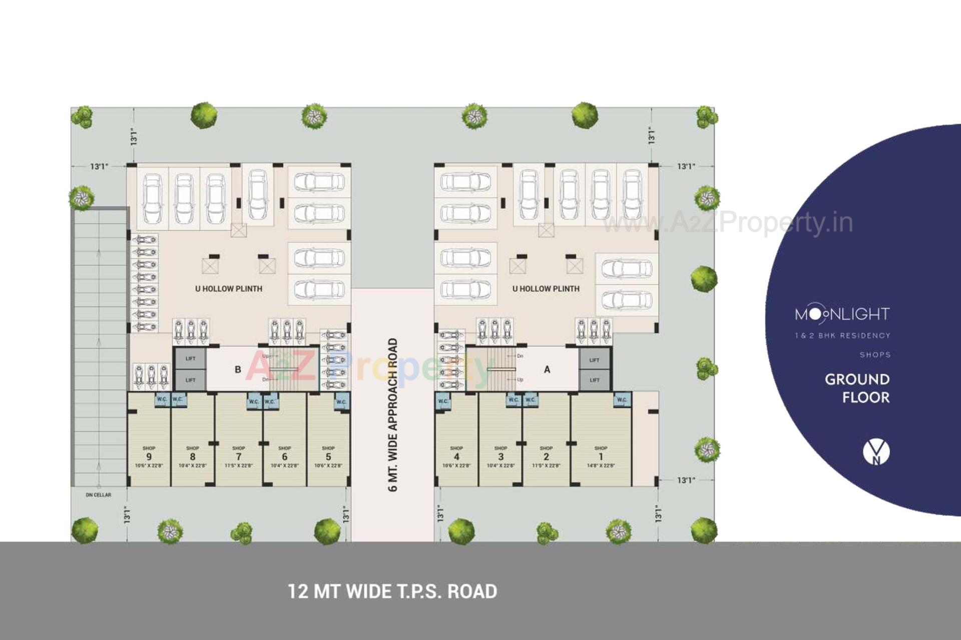 Layout of real estate project Moonlight Residency located at Vatva, Ahmedabad, Gujarat