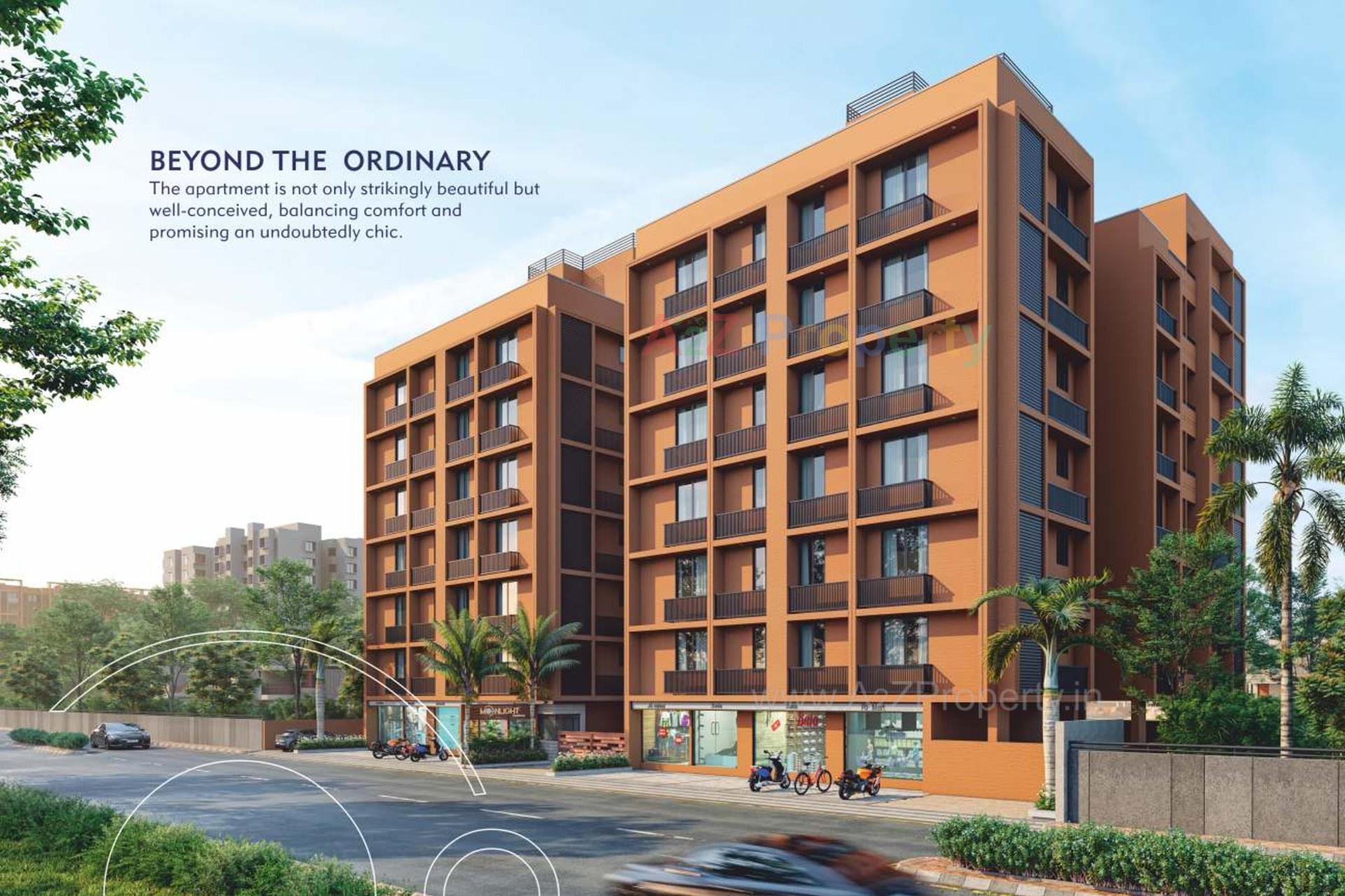 3D Elevation of real estate project Moonlight Residency located at Vatva, Ahmedabad, Gujarat