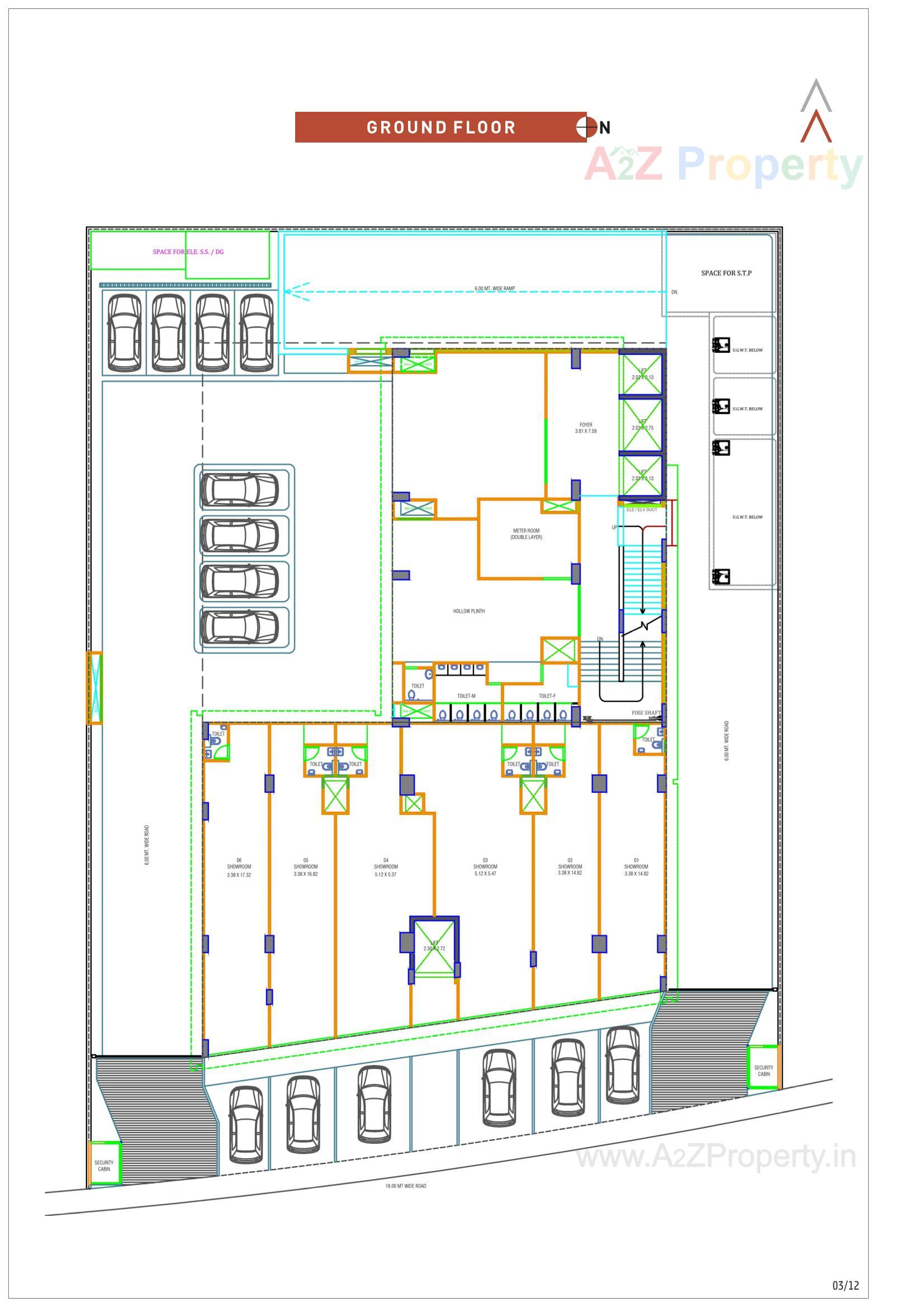 Layout of real estate project Mount Bizpark located at Tragad, Ahmedabad, Gujarat