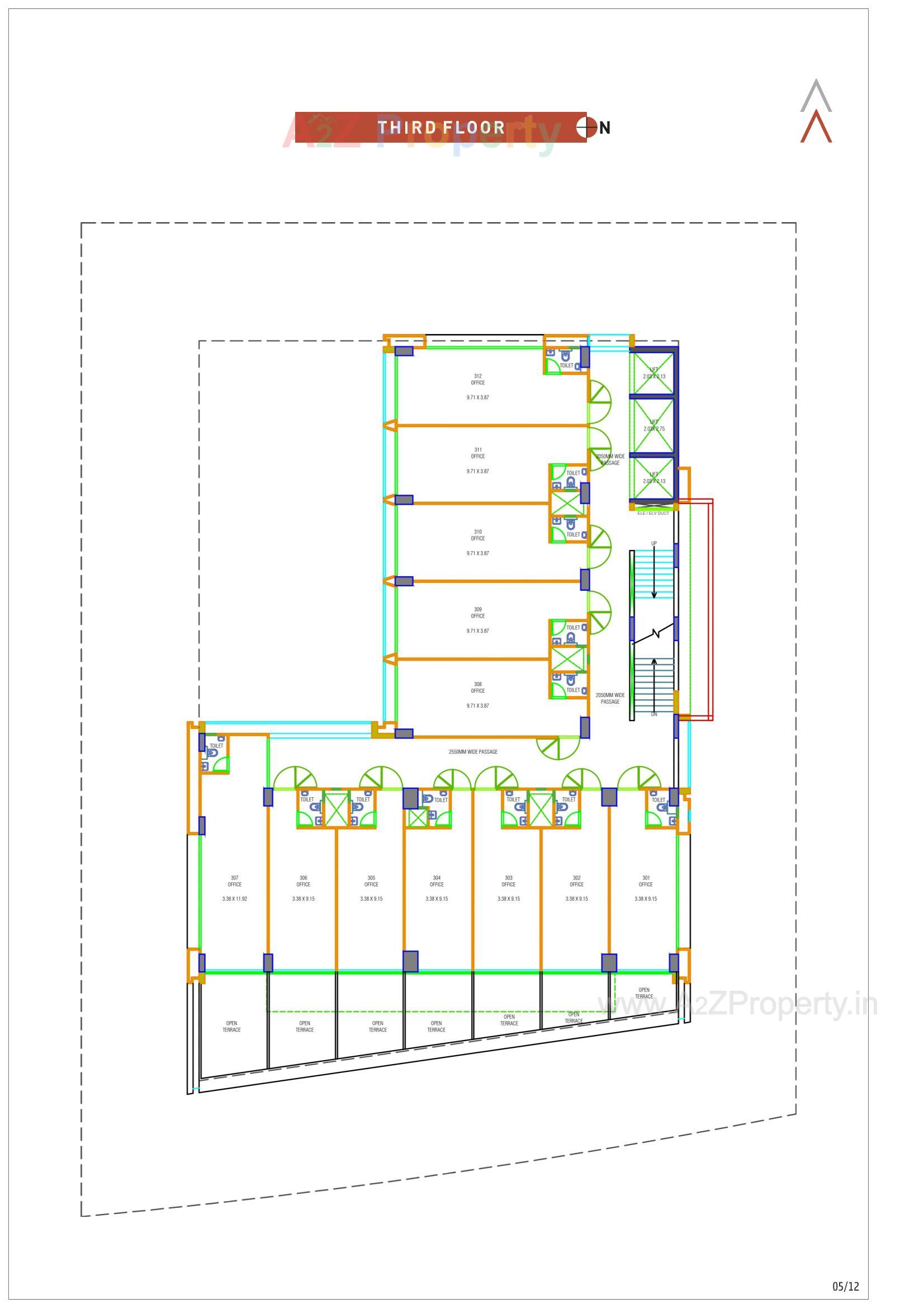 Layout of real estate project Mount Bizpark located at Tragad, Ahmedabad, Gujarat