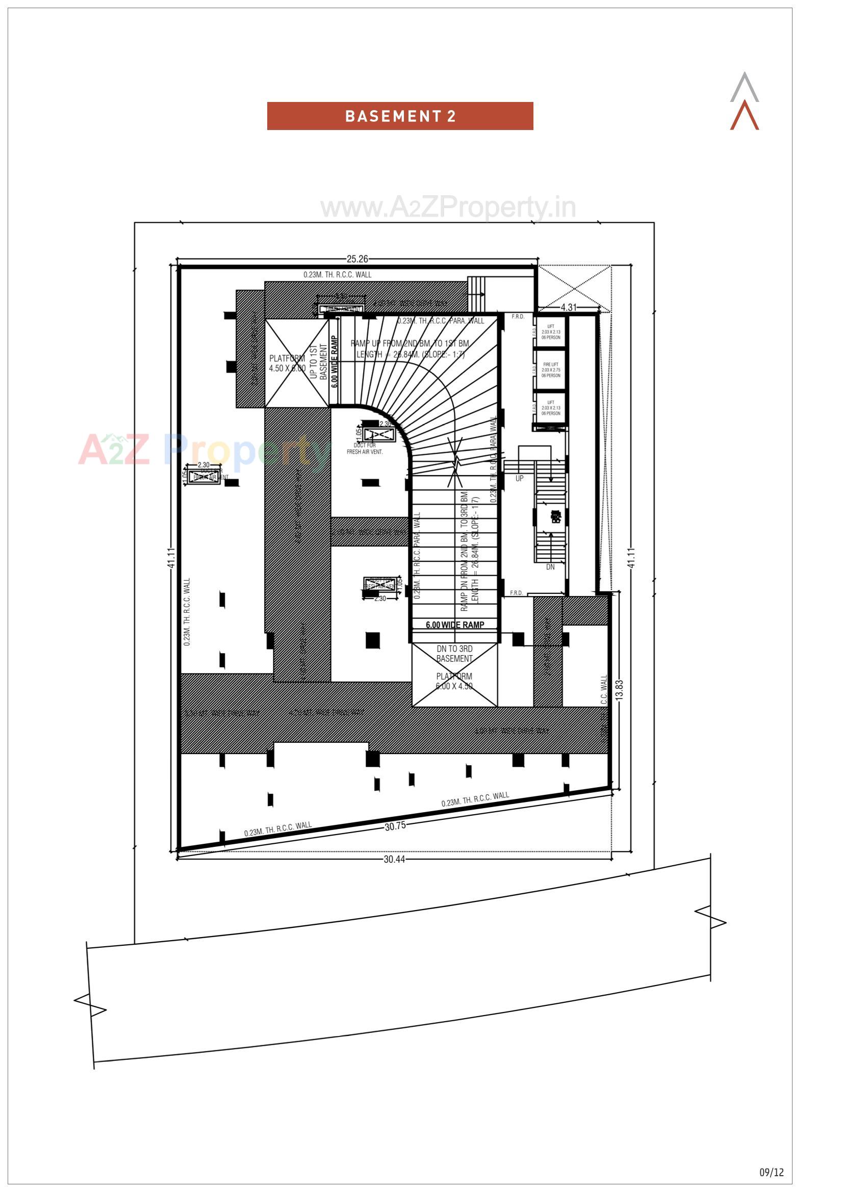 Layout of real estate project Mount Bizpark located at Tragad, Ahmedabad, Gujarat