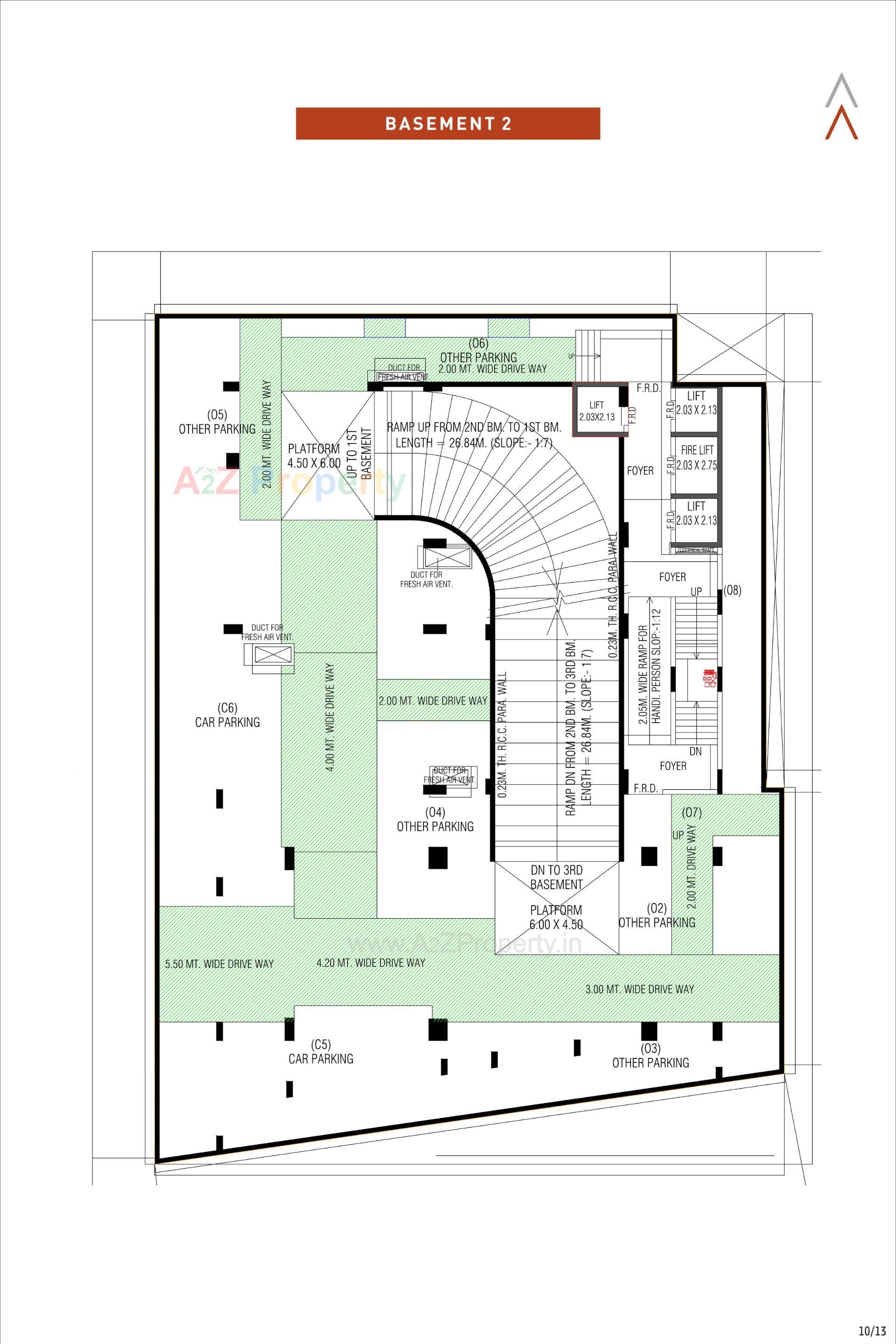 Layout of real estate project Mount Bizpark located at Tragad, Ahmedabad, Gujarat