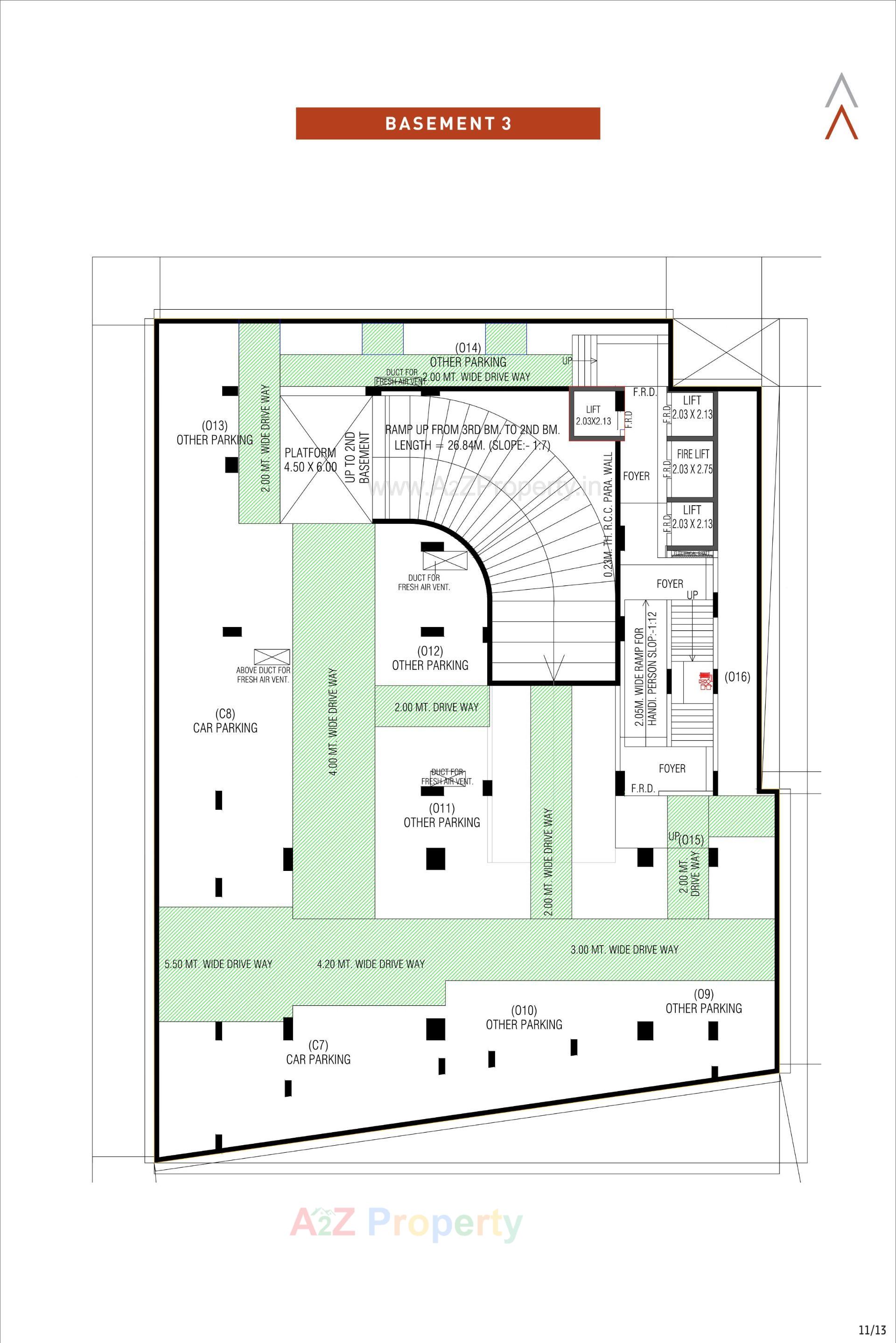 Layout of real estate project Mount Bizpark located at Tragad, Ahmedabad, Gujarat