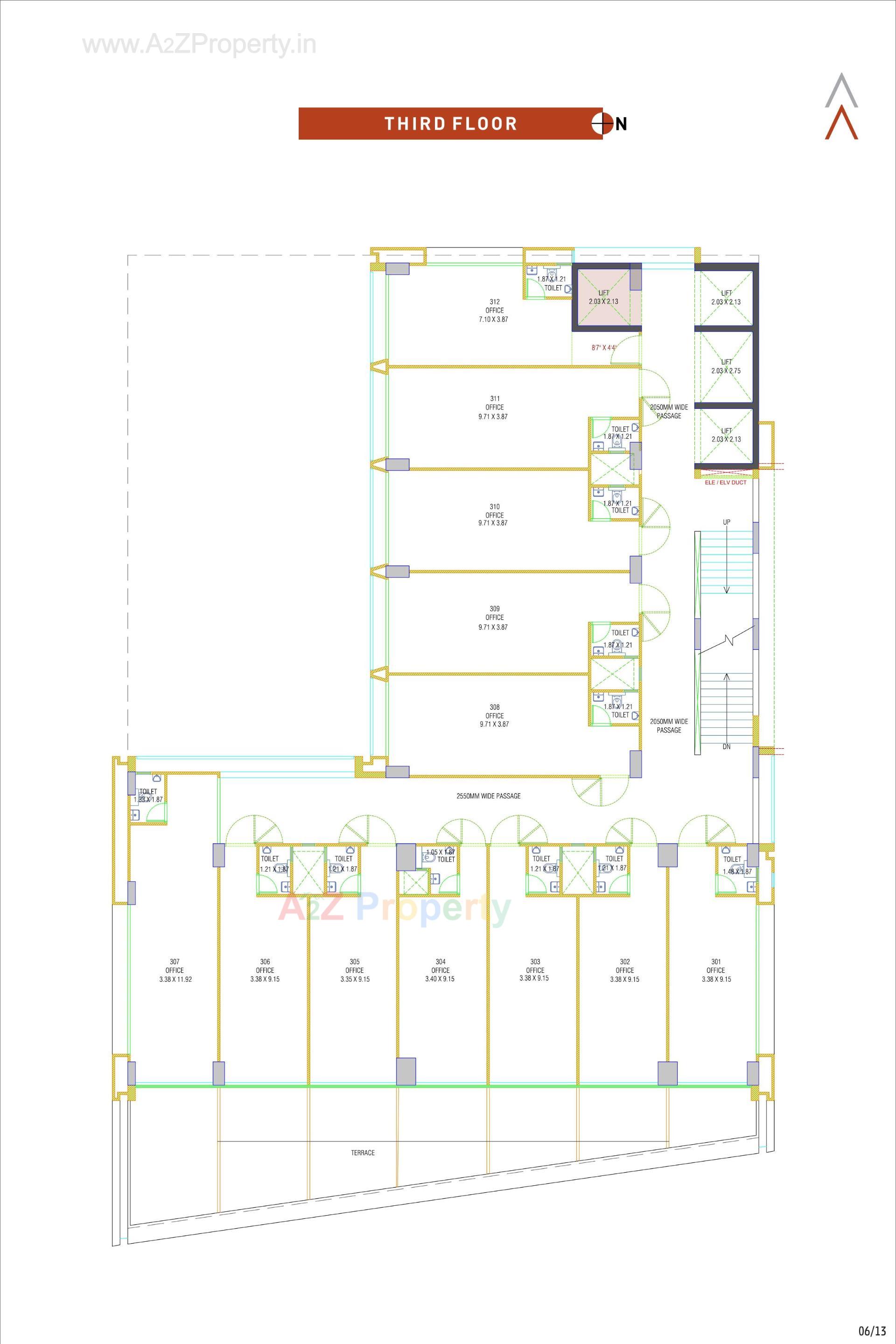 Layout of real estate project Mount Bizpark located at Tragad, Ahmedabad, Gujarat