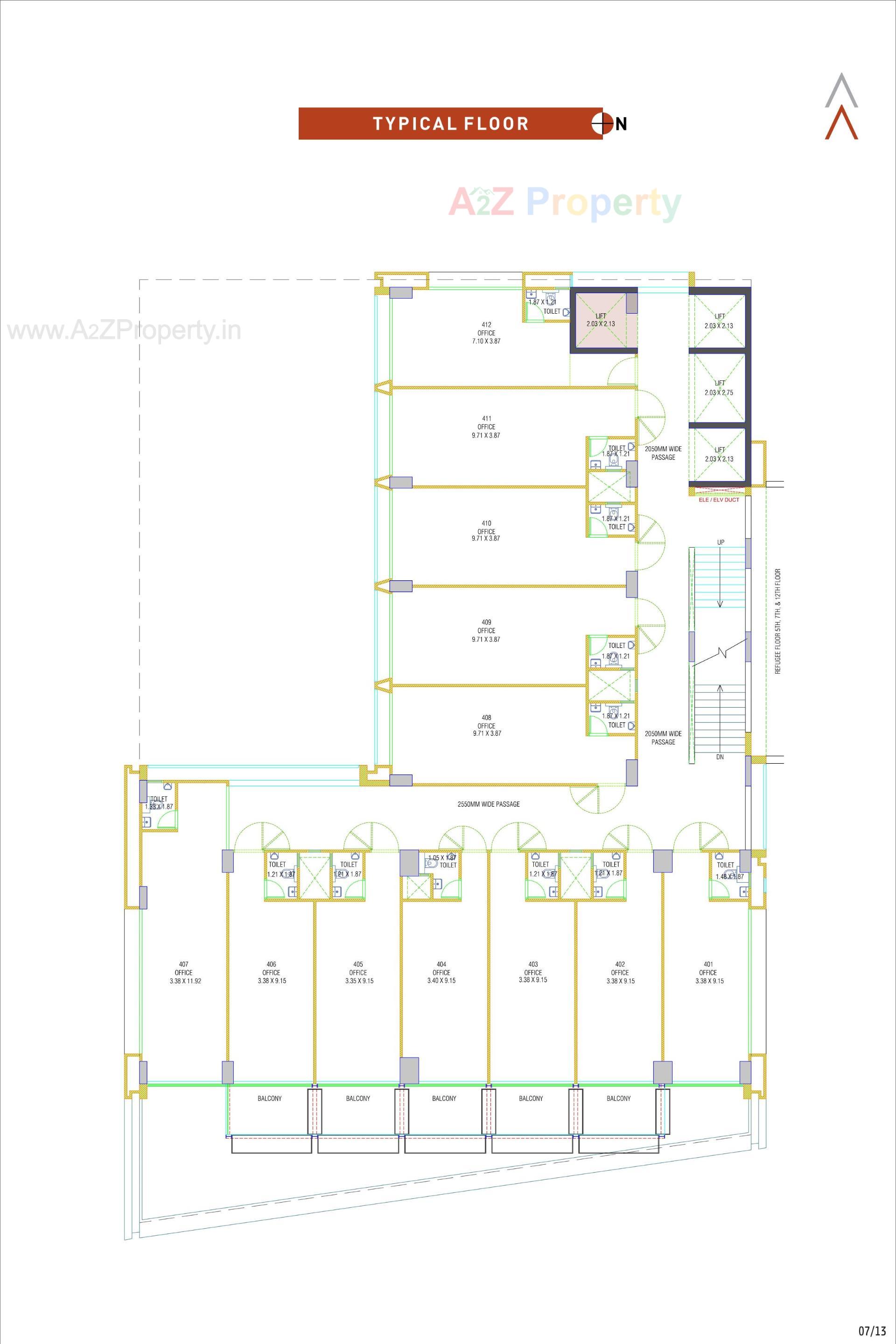 Layout of real estate project Mount Bizpark located at Tragad, Ahmedabad, Gujarat