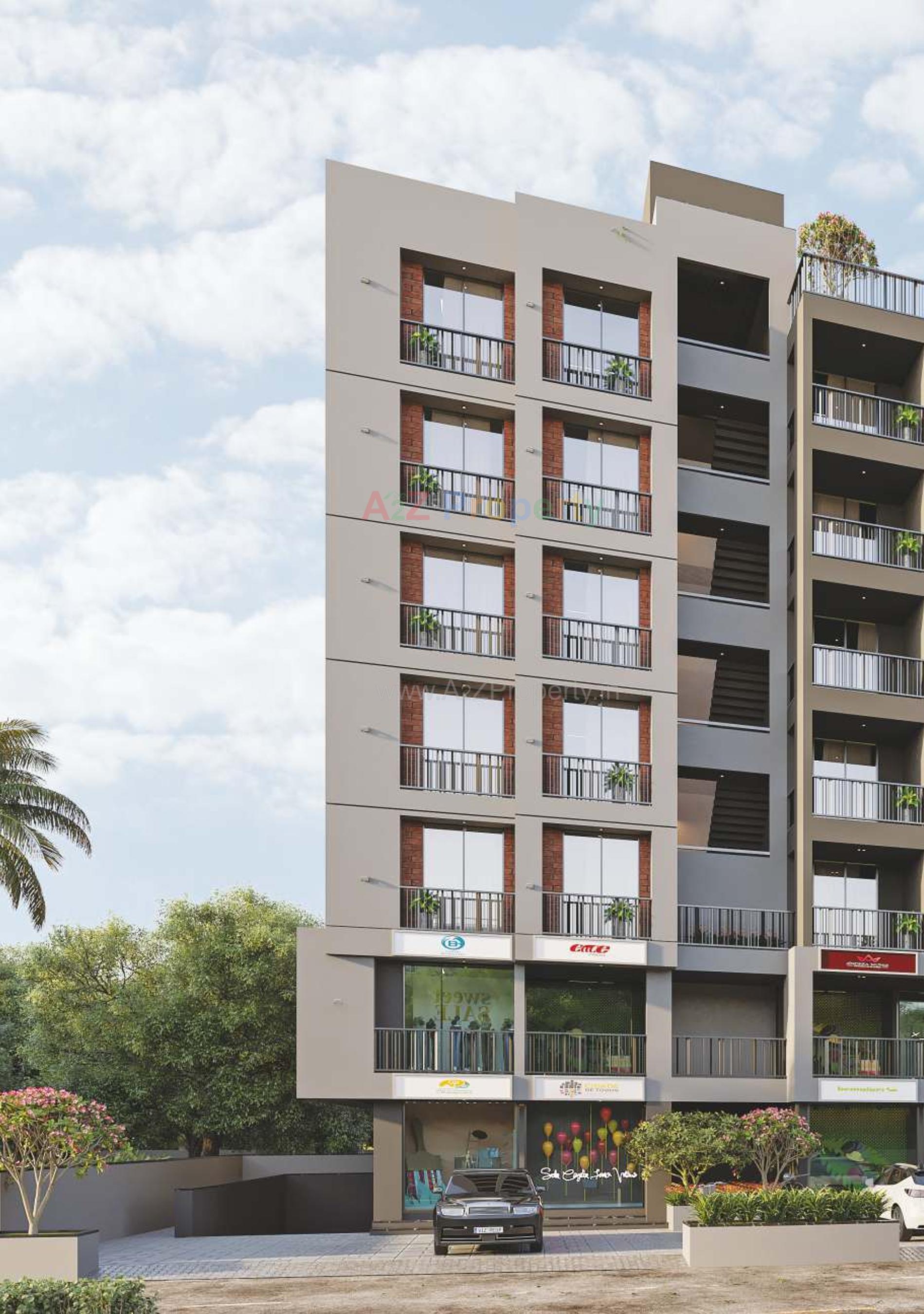 3D Elevation of real estate project Ms Landmark located at Danilimda, Ahmedabad, Gujarat