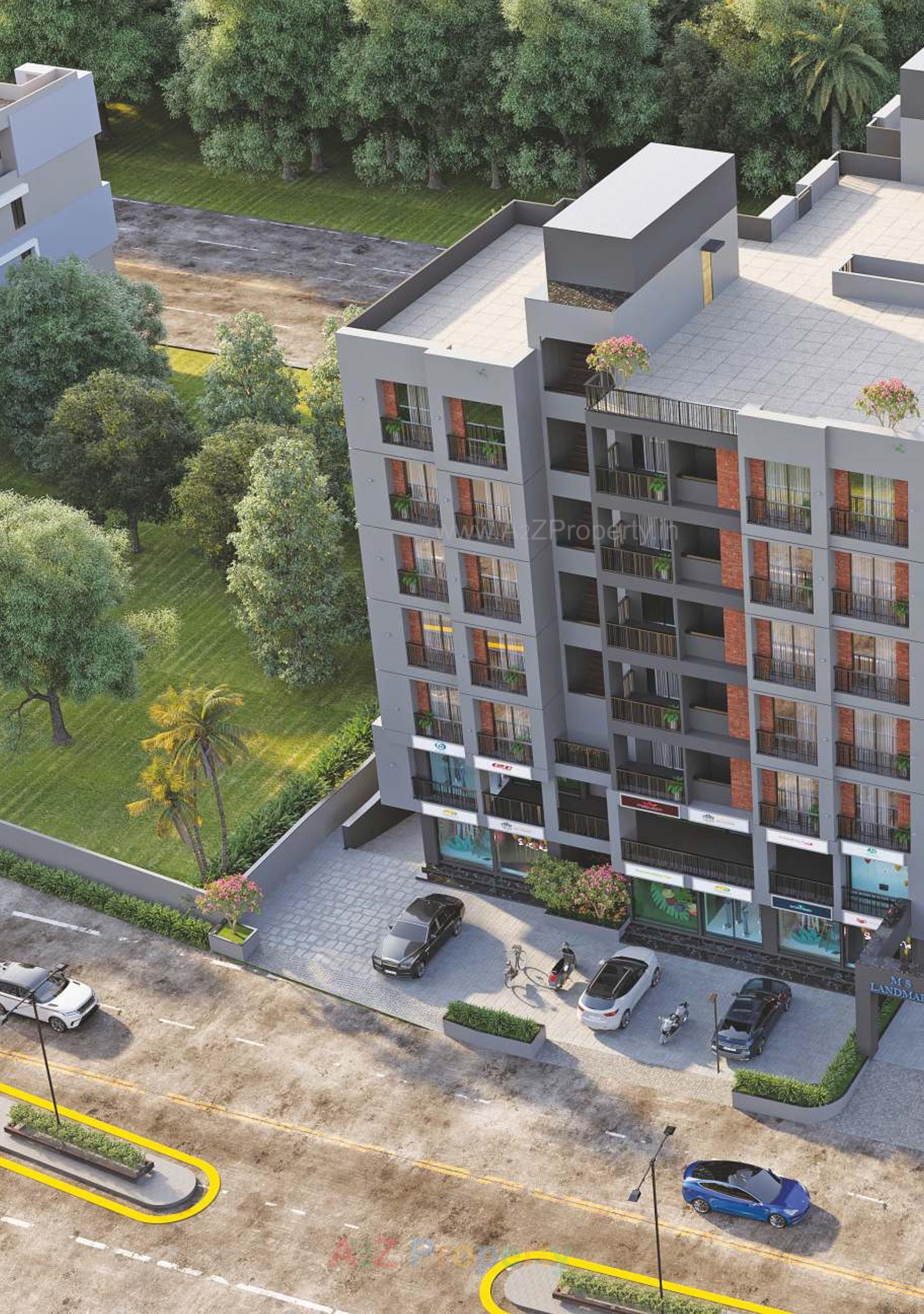 3D Elevation of real estate project Ms Landmark located at Danilimda, Ahmedabad, Gujarat