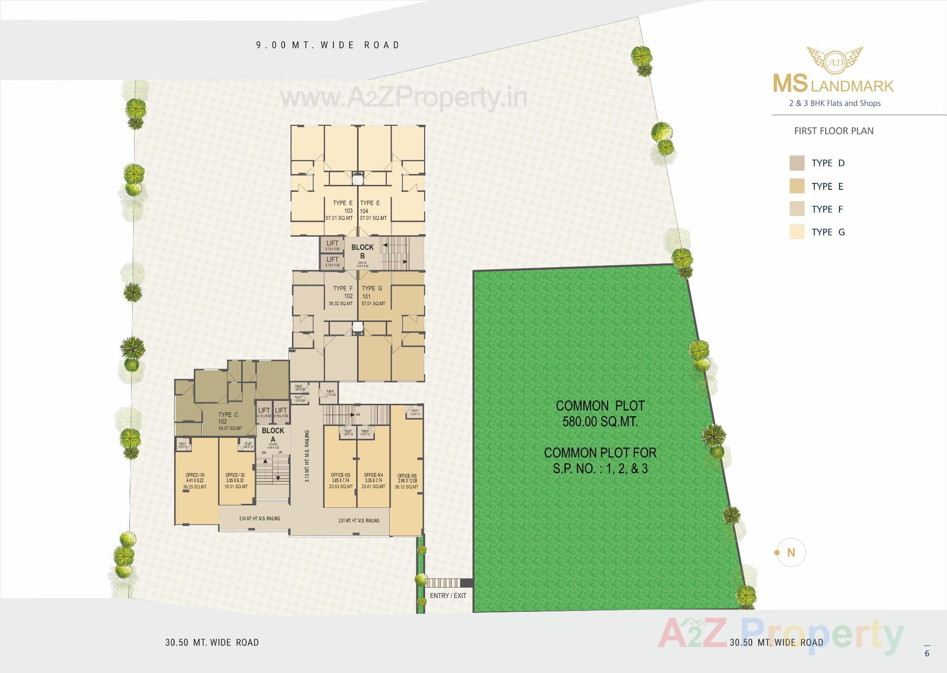 Layout of real estate project Ms Landmark located at Danilimda, Ahmedabad, Gujarat
