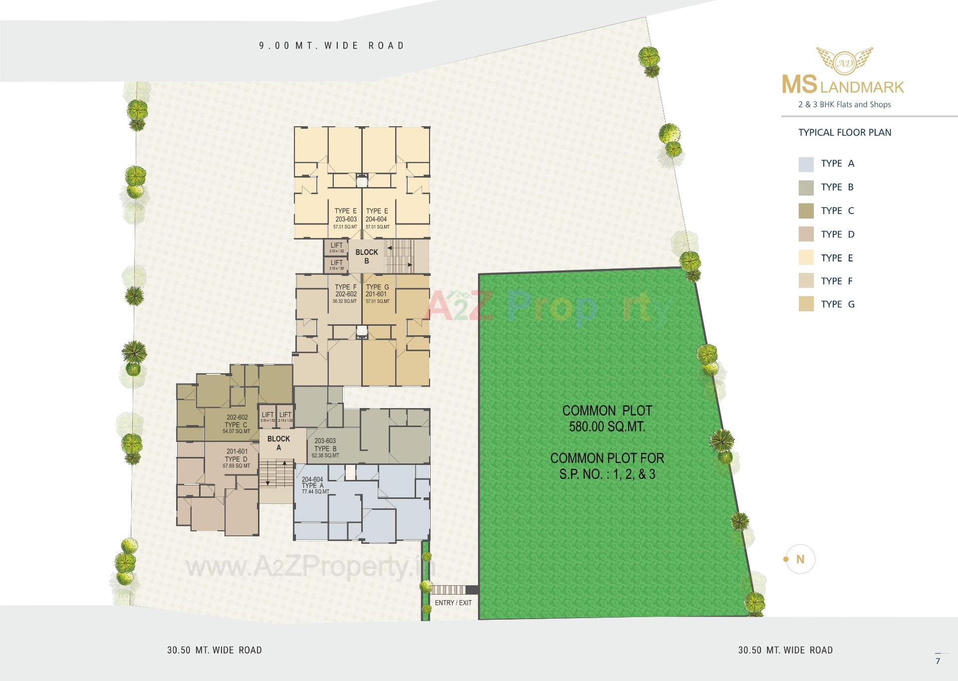 Layout of real estate project Ms Landmark located at Danilimda, Ahmedabad, Gujarat