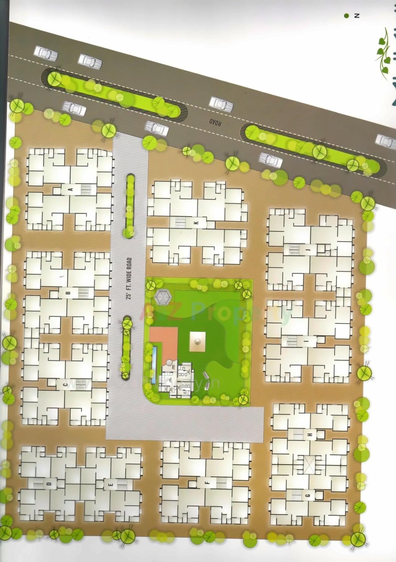 Layout of real estate project Mukhi Residency located at Ramol, Ahmedabad, Gujarat