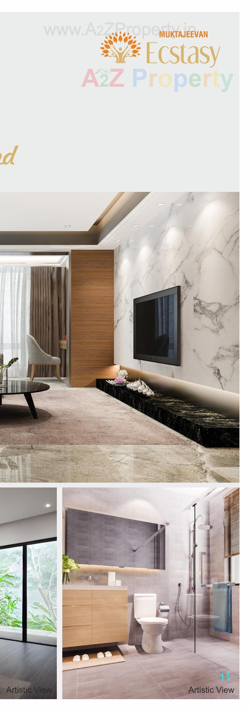 3D Elevation of real estate project Muktajeevan Ecstasy located at Vastrapur, Ahmedabad, Gujarat