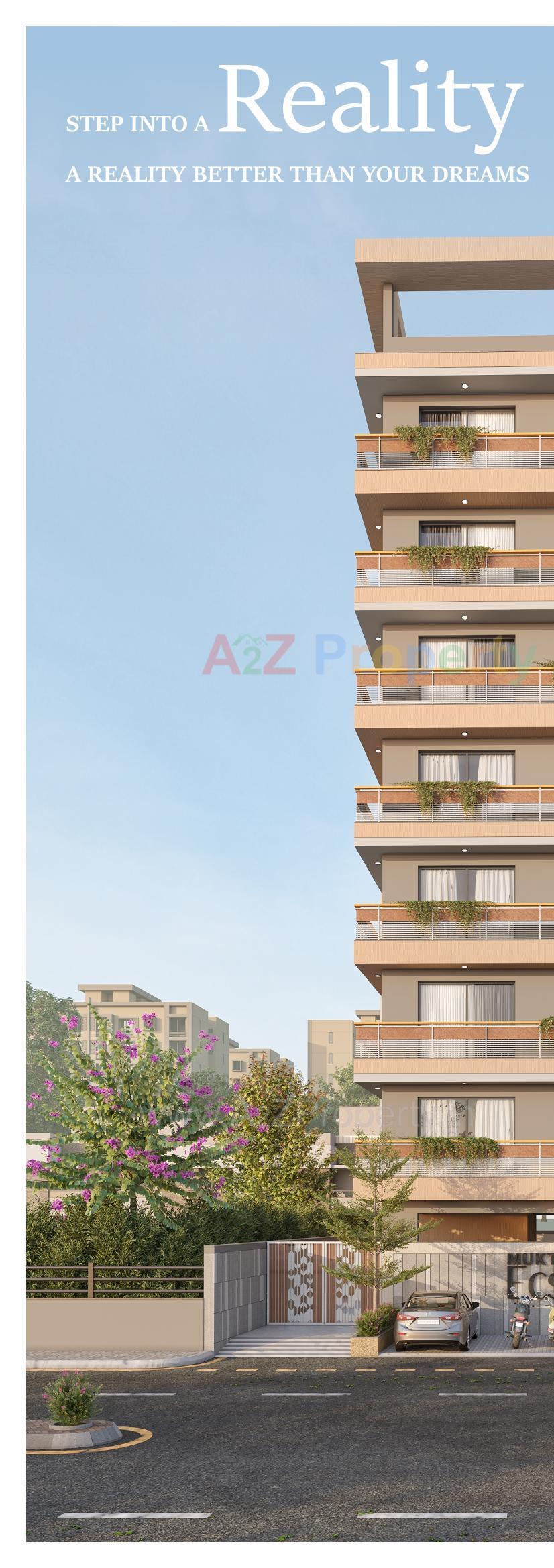3D Elevation of real estate project Muktajeevan Ecstasy located at Vastrapur, Ahmedabad, Gujarat