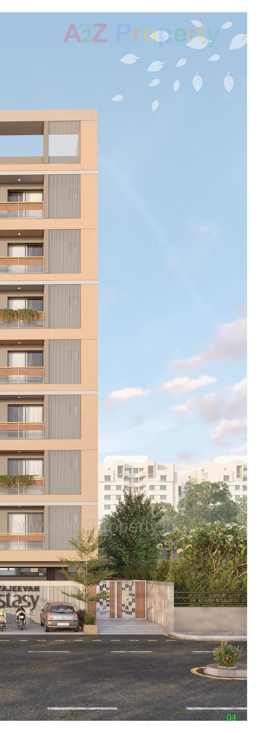 3D Elevation of real estate project Muktajeevan Ecstasy located at Vastrapur, Ahmedabad, Gujarat