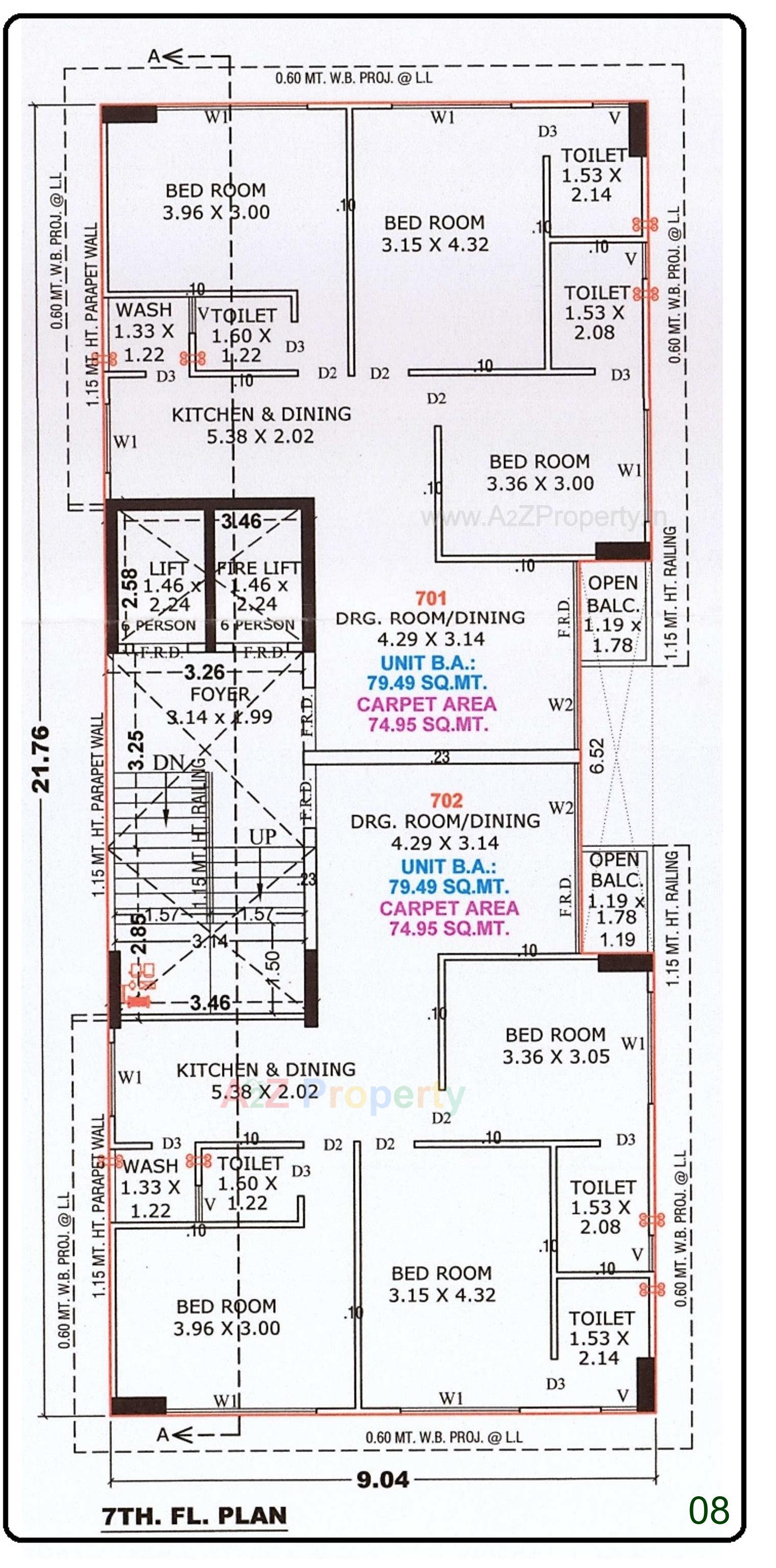 Layout of real estate project Muktajeevan Ecstasy located at Vastrapur, Ahmedabad, Gujarat