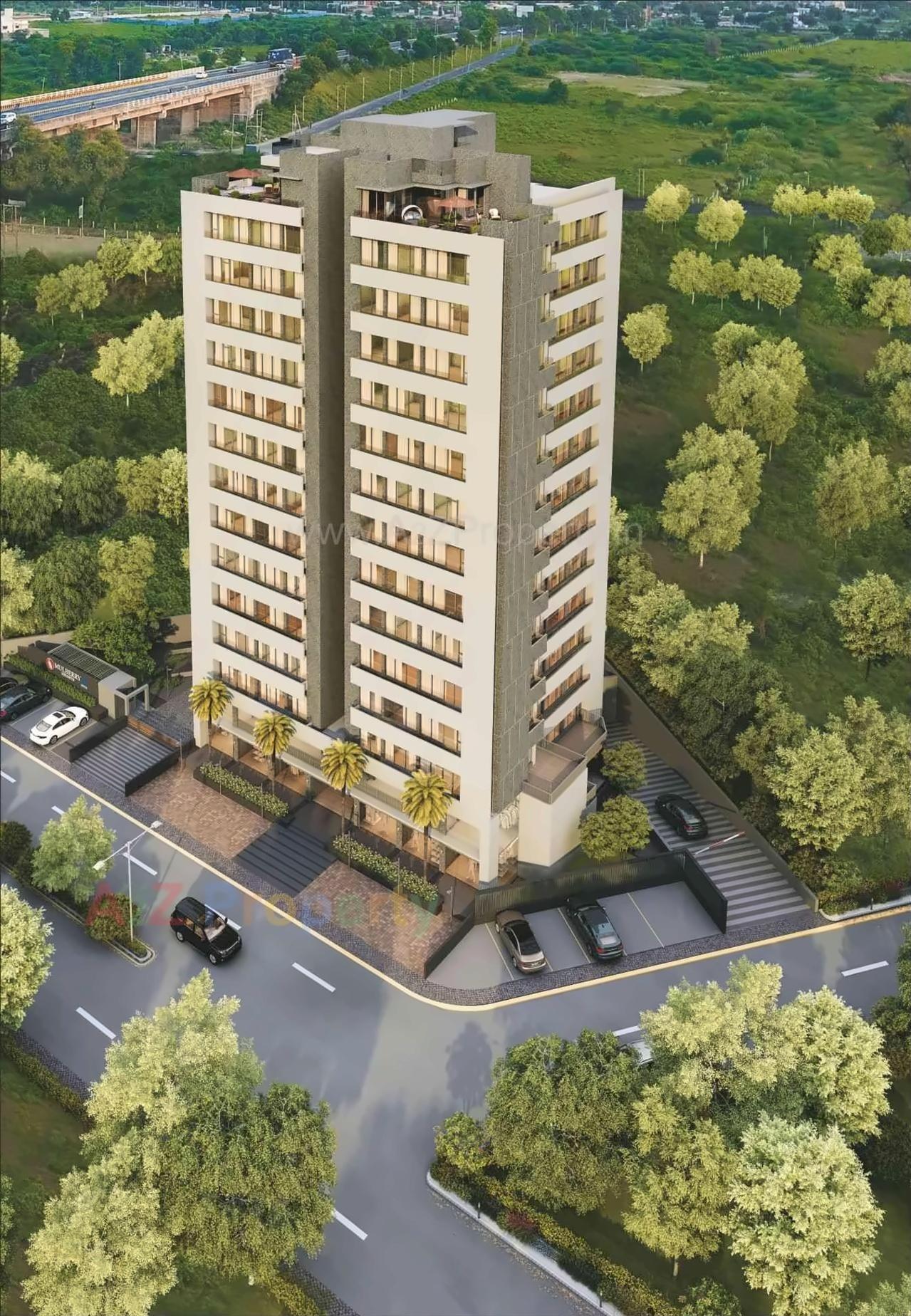 3D Elevation of real estate project Mulberry Heights located at Shilaj, Ahmedabad, Gujarat