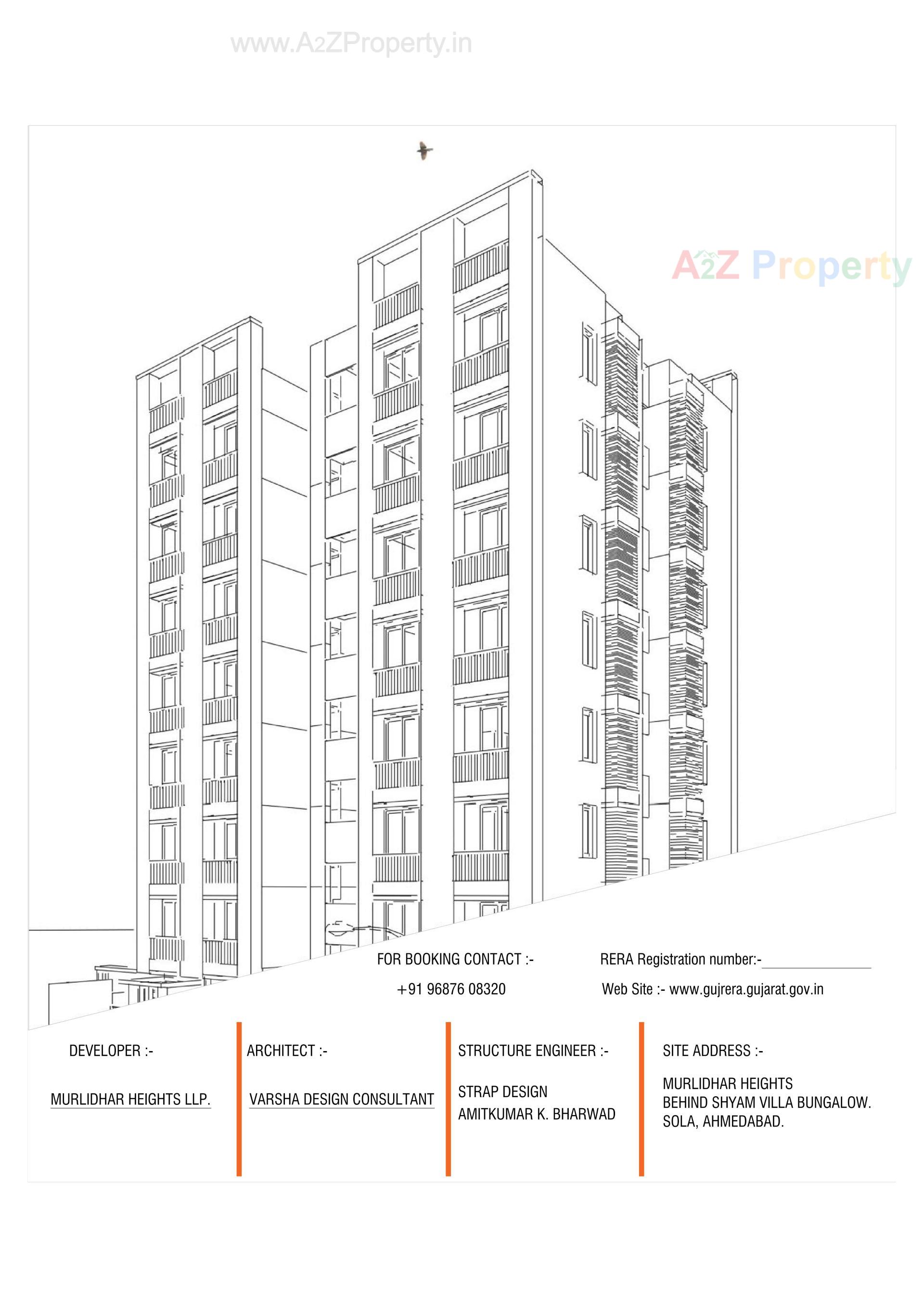Layout of real estate project Murlidhar Heights located at Sola, Ahmedabad, Gujarat