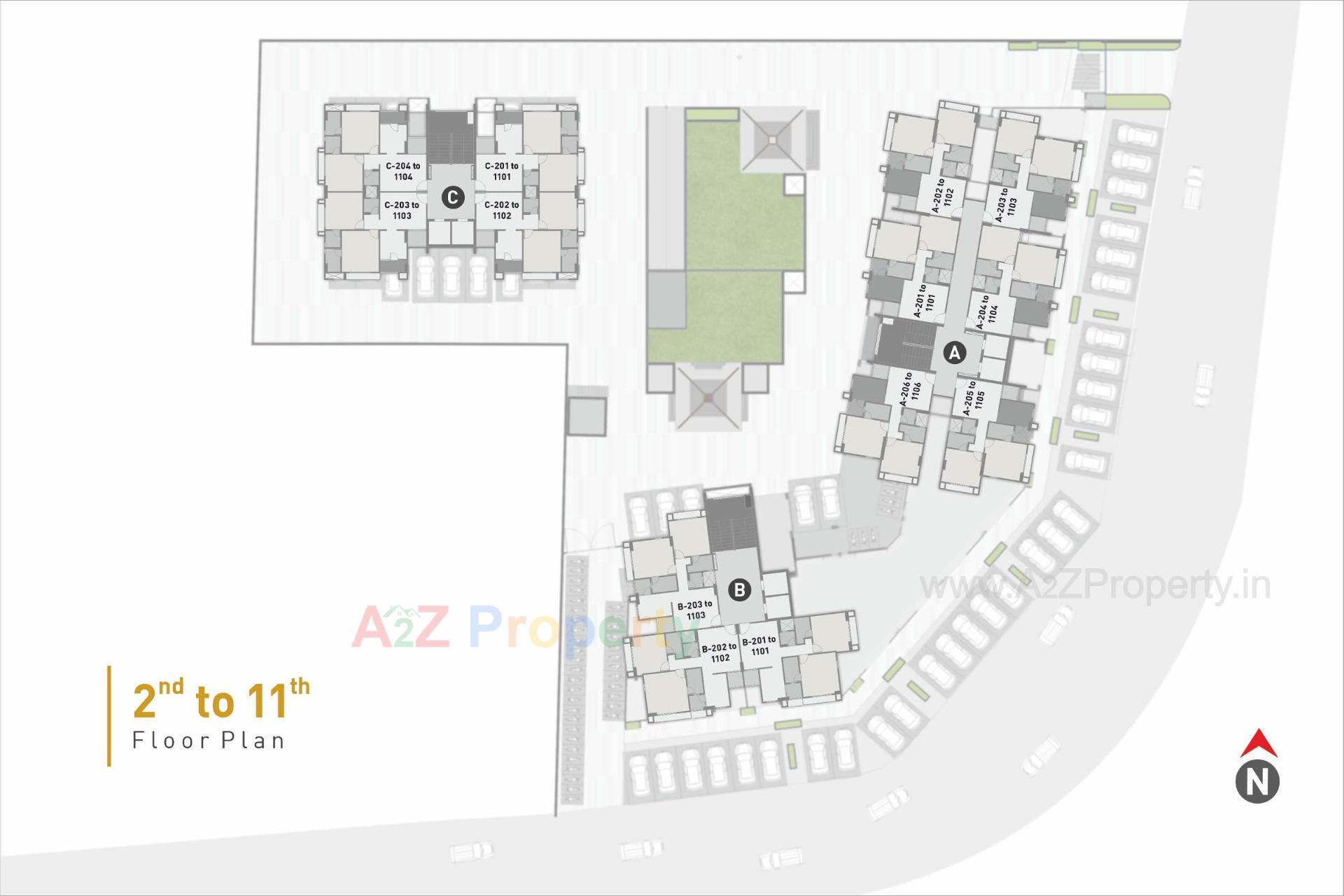 Layout of real estate project Myco Akeelah located at Sarkhej, Ahmedabad, Gujarat