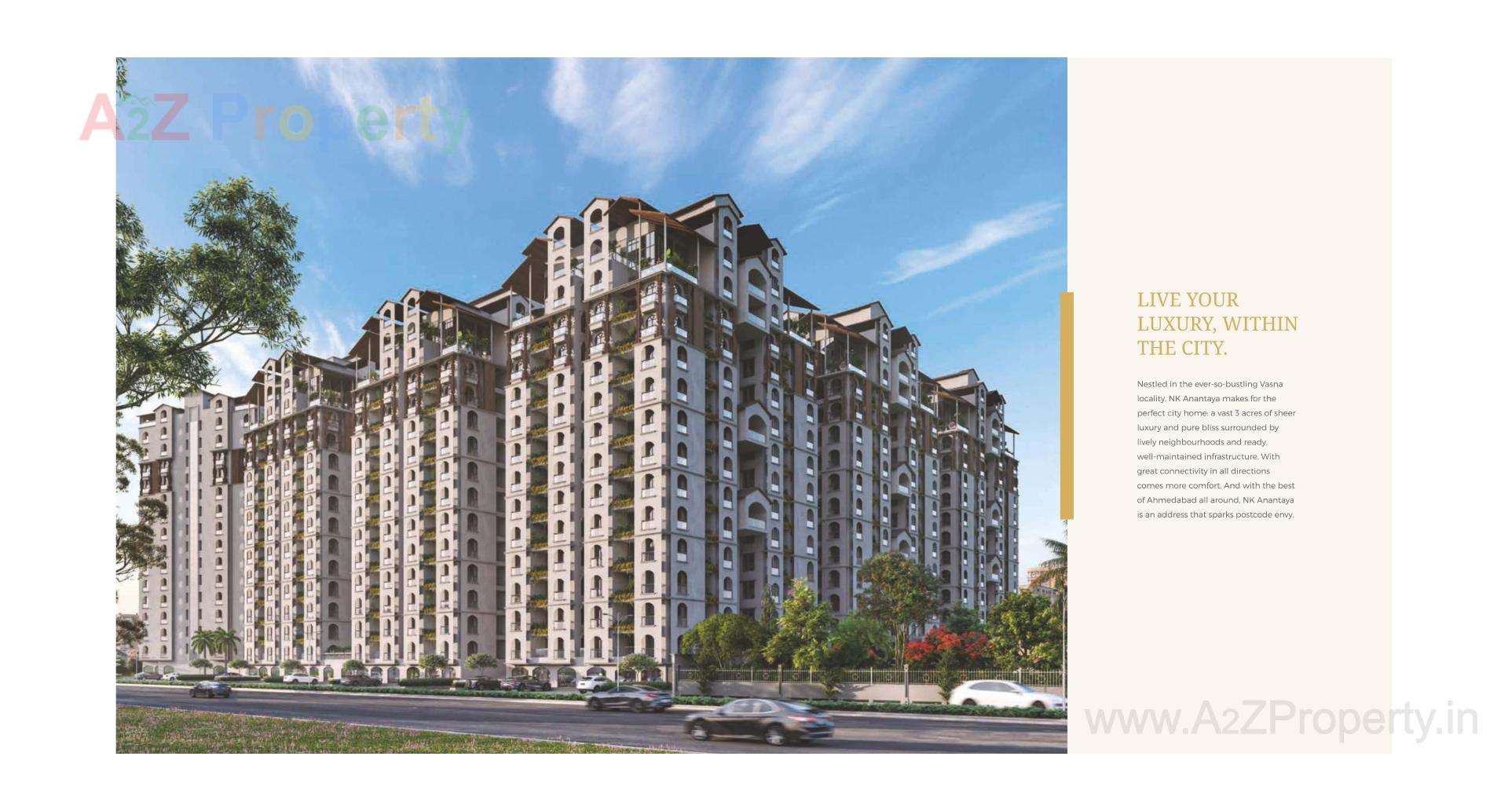 3D Elevation of real estate project N K Anantaya located at Vasana, Ahmedabad, Gujarat