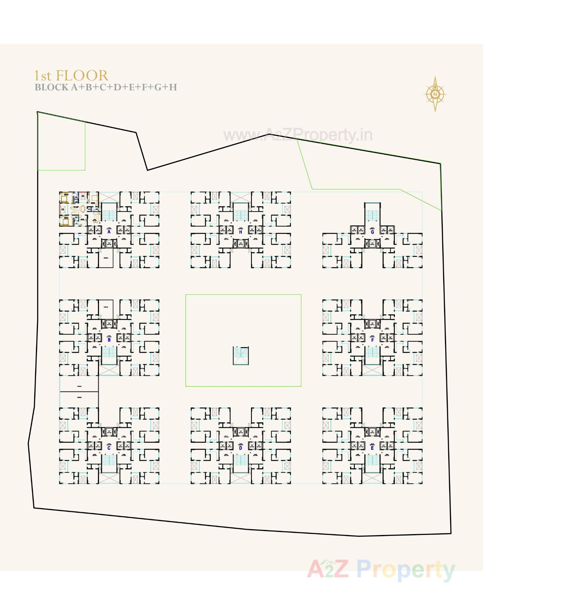 Layout of real estate project N K Anantaya located at Vasana, Ahmedabad, Gujarat