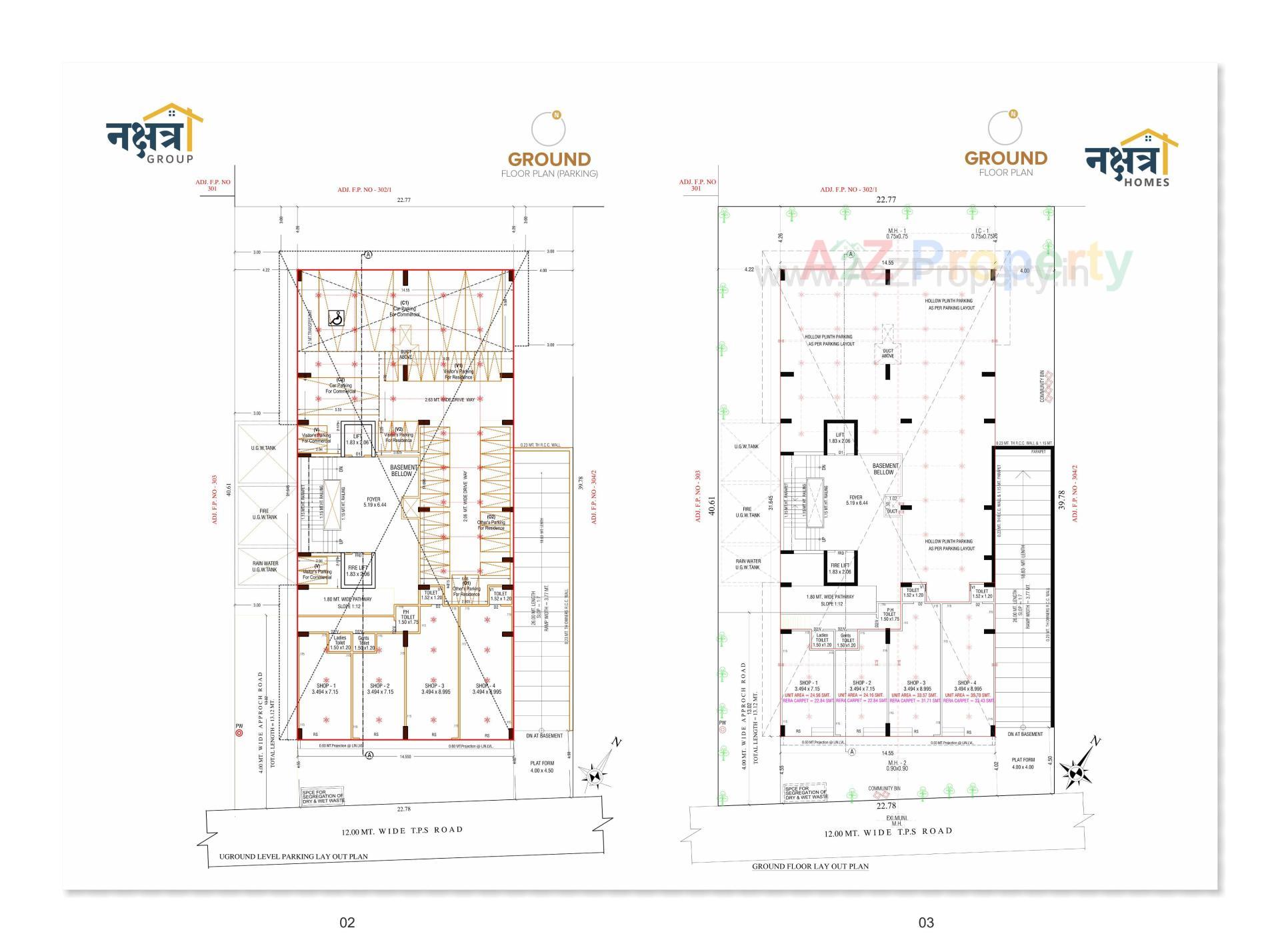 Layout of real estate project Nakshatra Homes located at Chenpur, Ahmedabad, Gujarat