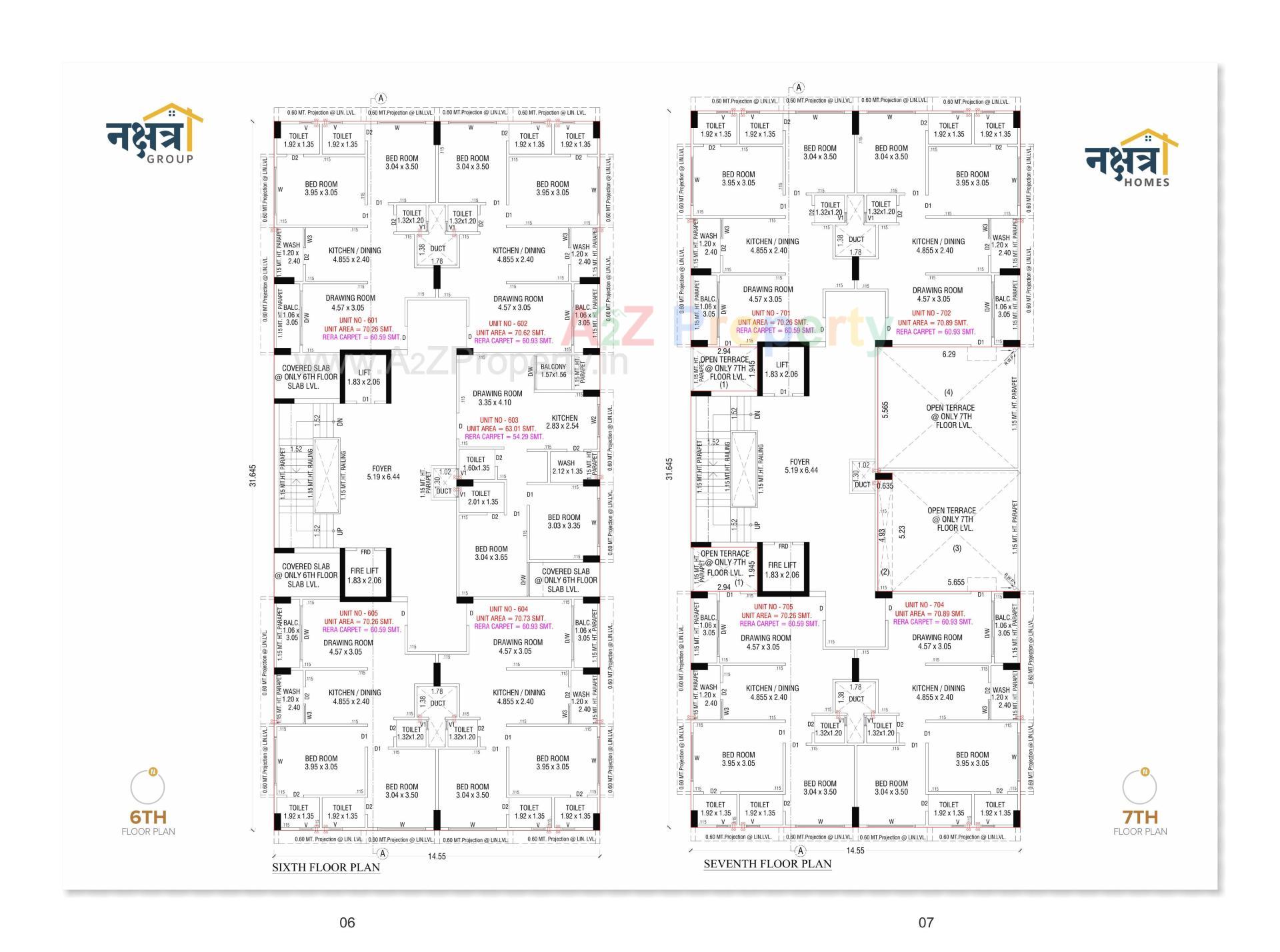 Layout of real estate project Nakshatra Homes located at Chenpur, Ahmedabad, Gujarat