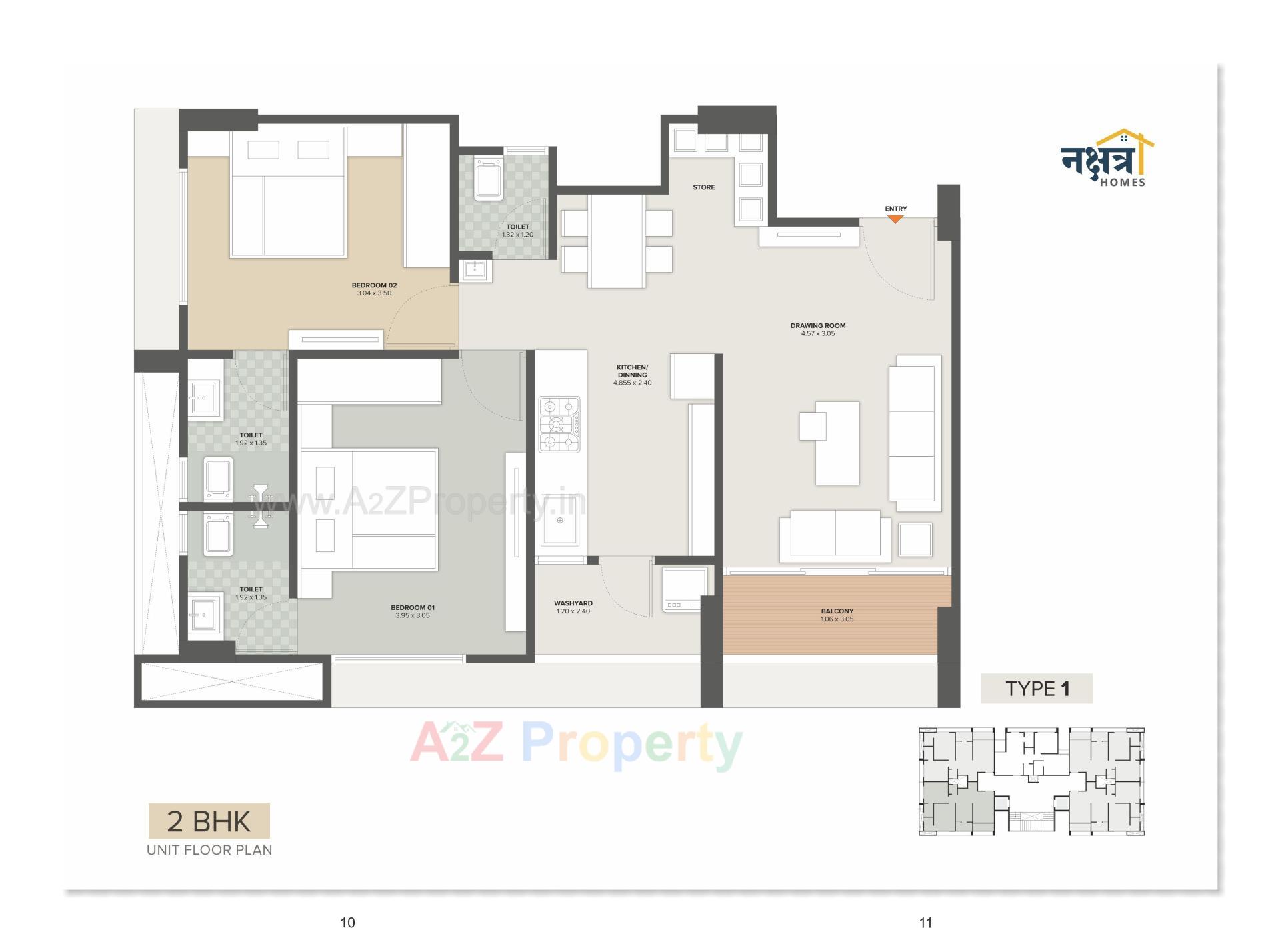 Layout of real estate project Nakshatra Homes located at Chenpur, Ahmedabad, Gujarat