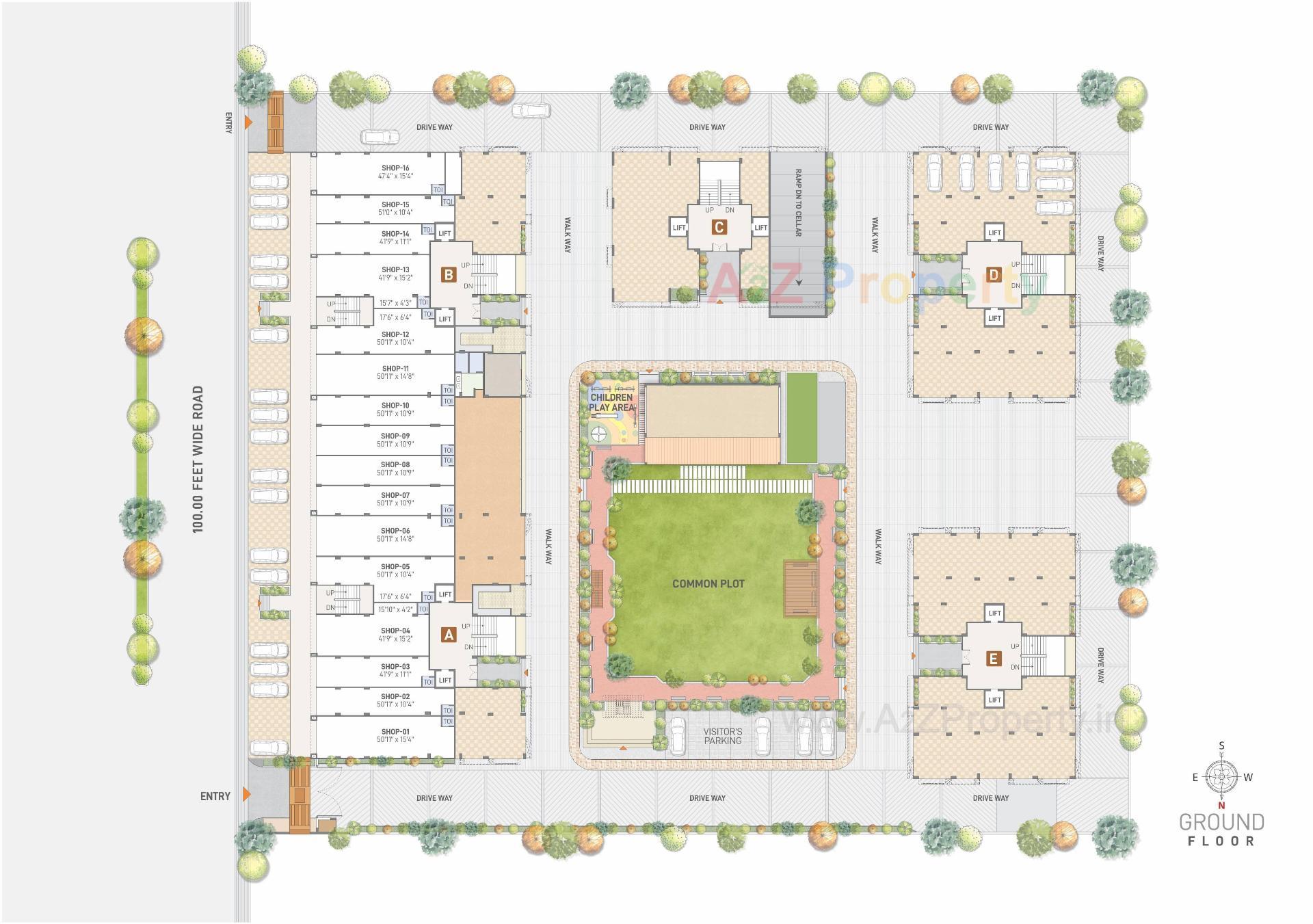 Layout of real estate project Nakshtra Skyview located at Ahmedabad, Ahmedabad, Gujarat