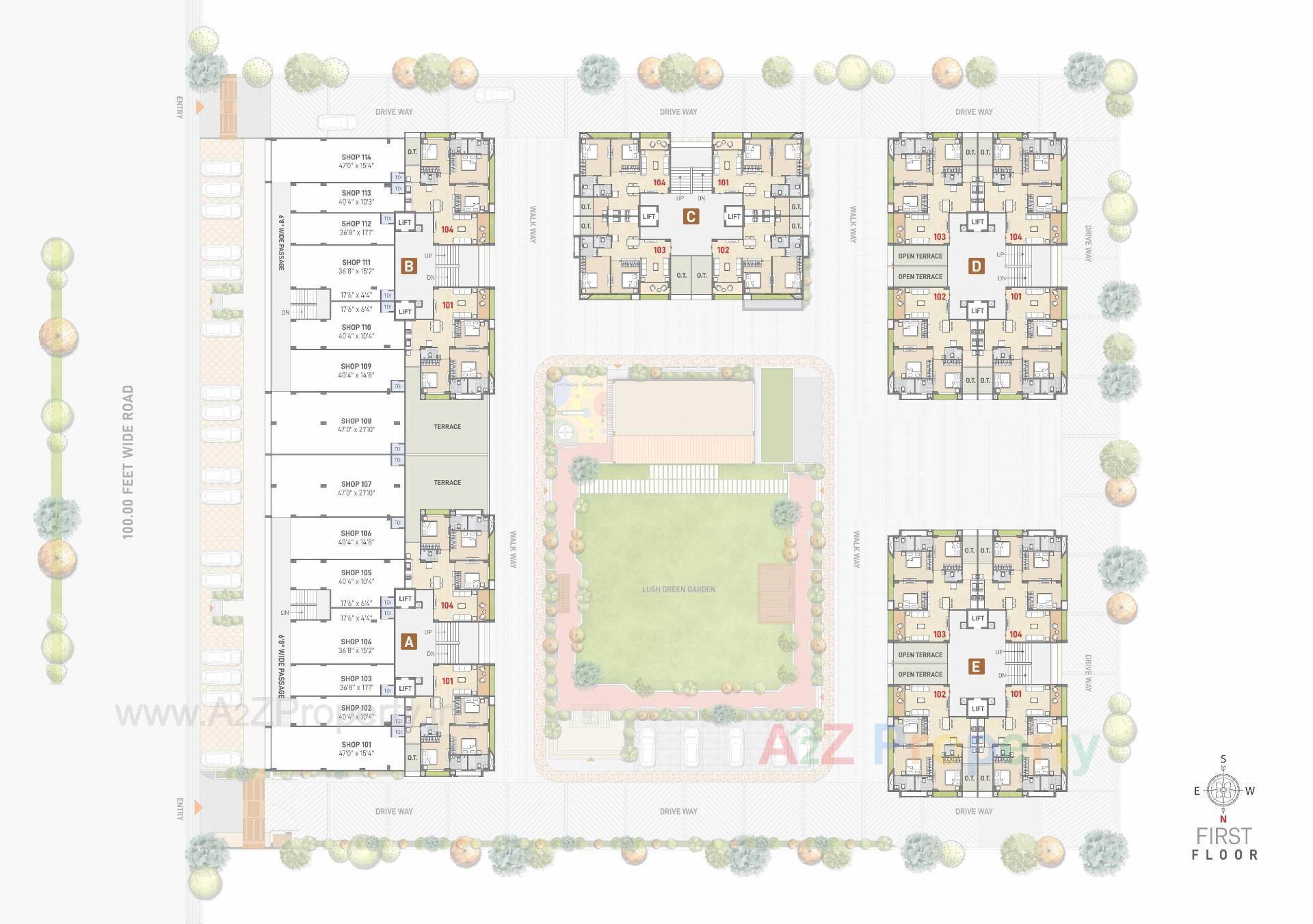 Layout of real estate project Nakshtra Skyview located at Ahmedabad, Ahmedabad, Gujarat