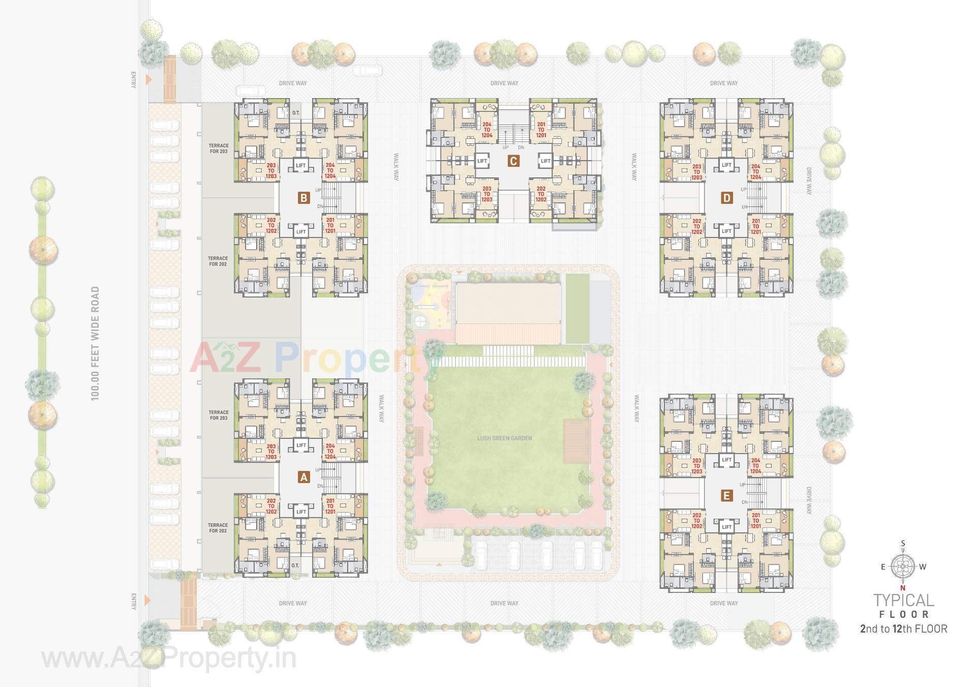 Layout of real estate project Nakshtra Skyview located at Ahmedabad, Ahmedabad, Gujarat