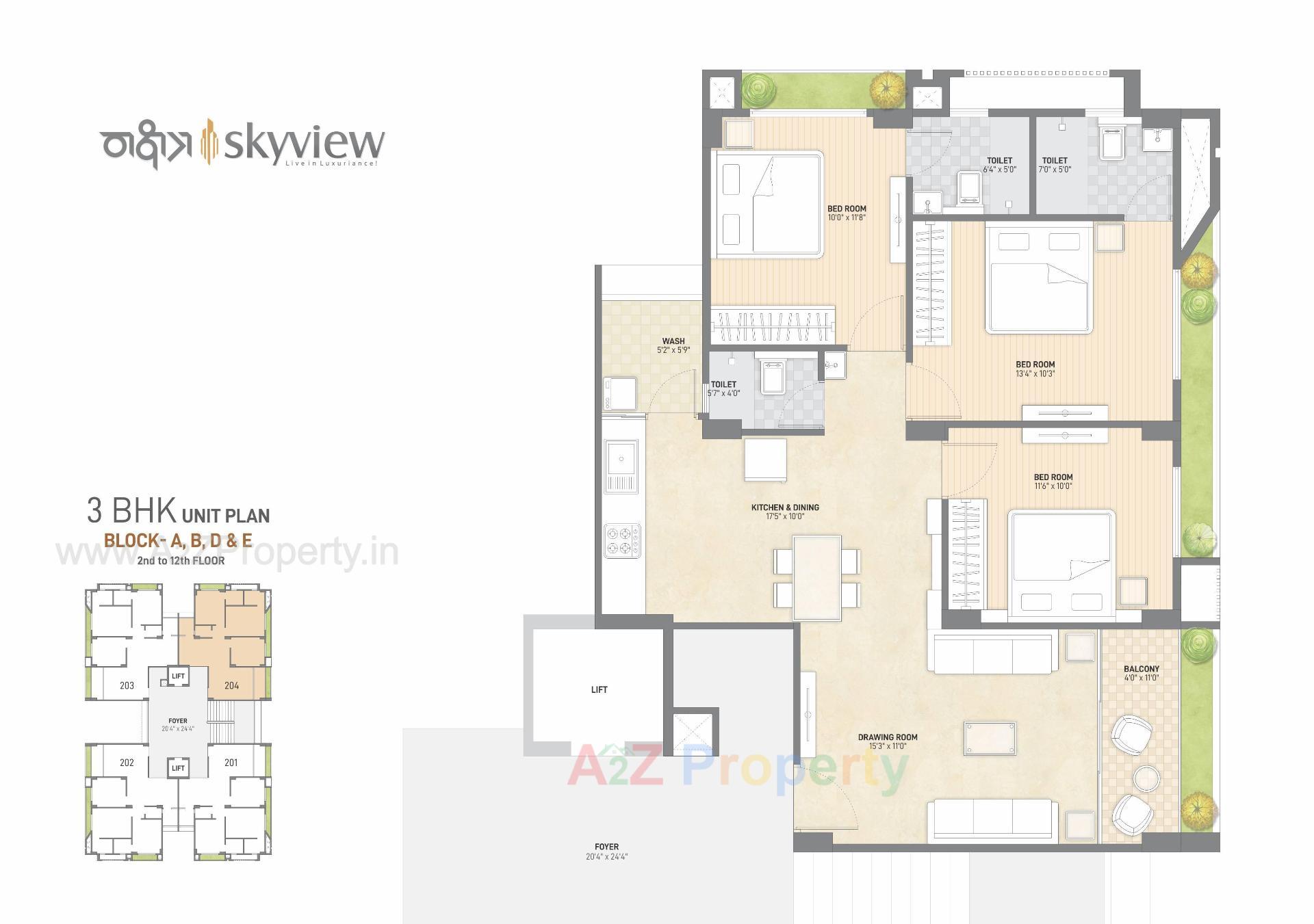 Layout of real estate project Nakshtra Skyview located at Ahmedabad, Ahmedabad, Gujarat
