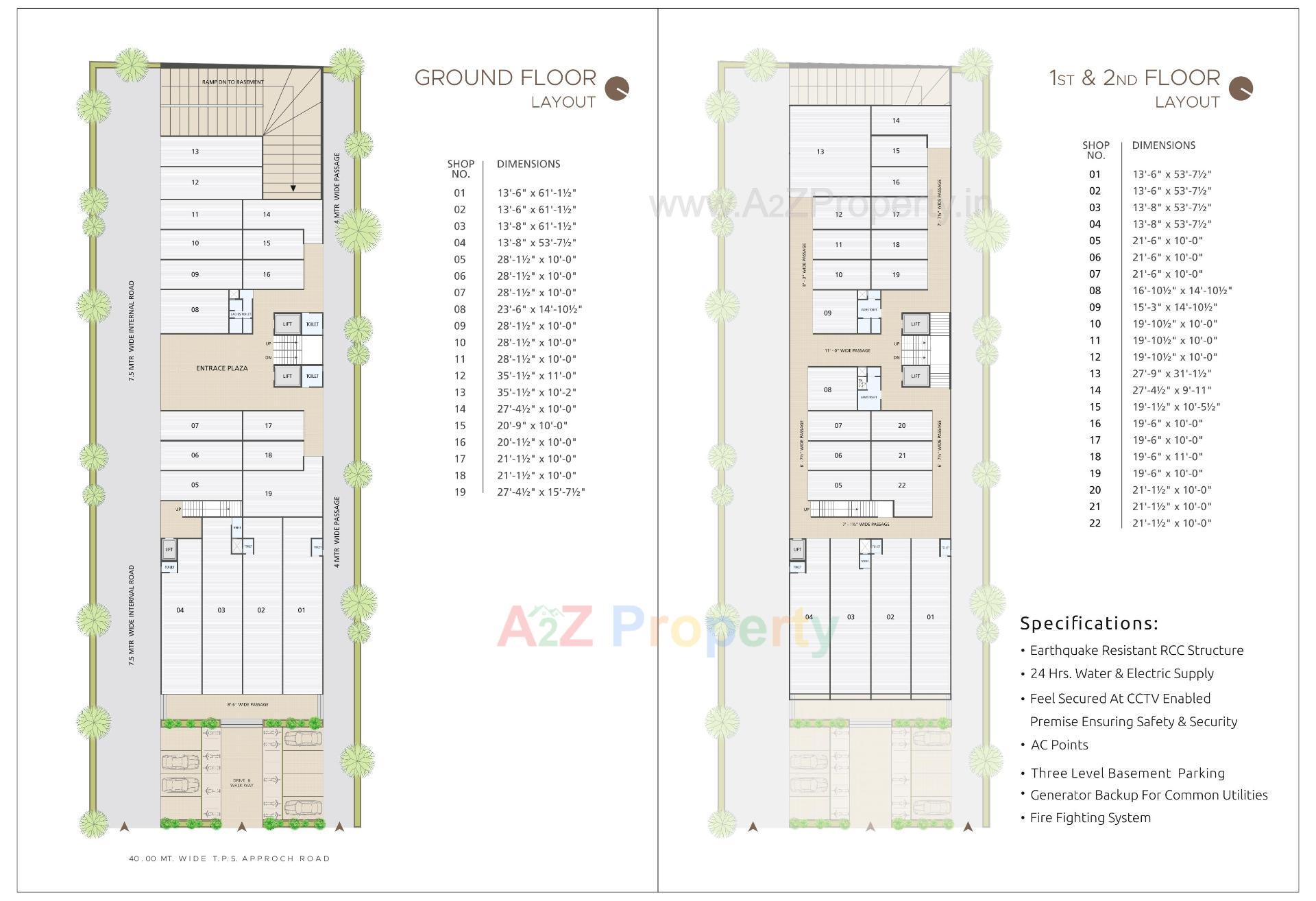 Layout of real estate project Nalanda Icon located at Makarba, Ahmedabad, Gujarat